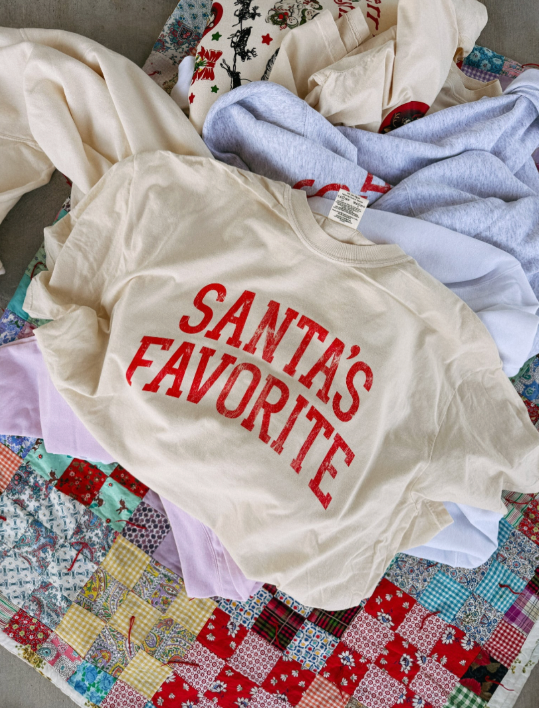 Santa's Favorite Graphic Tee - Ivory