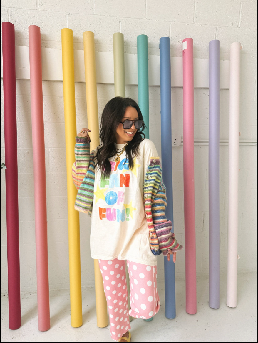 Big Fan Of Fun! Graphic Tee - Ivory