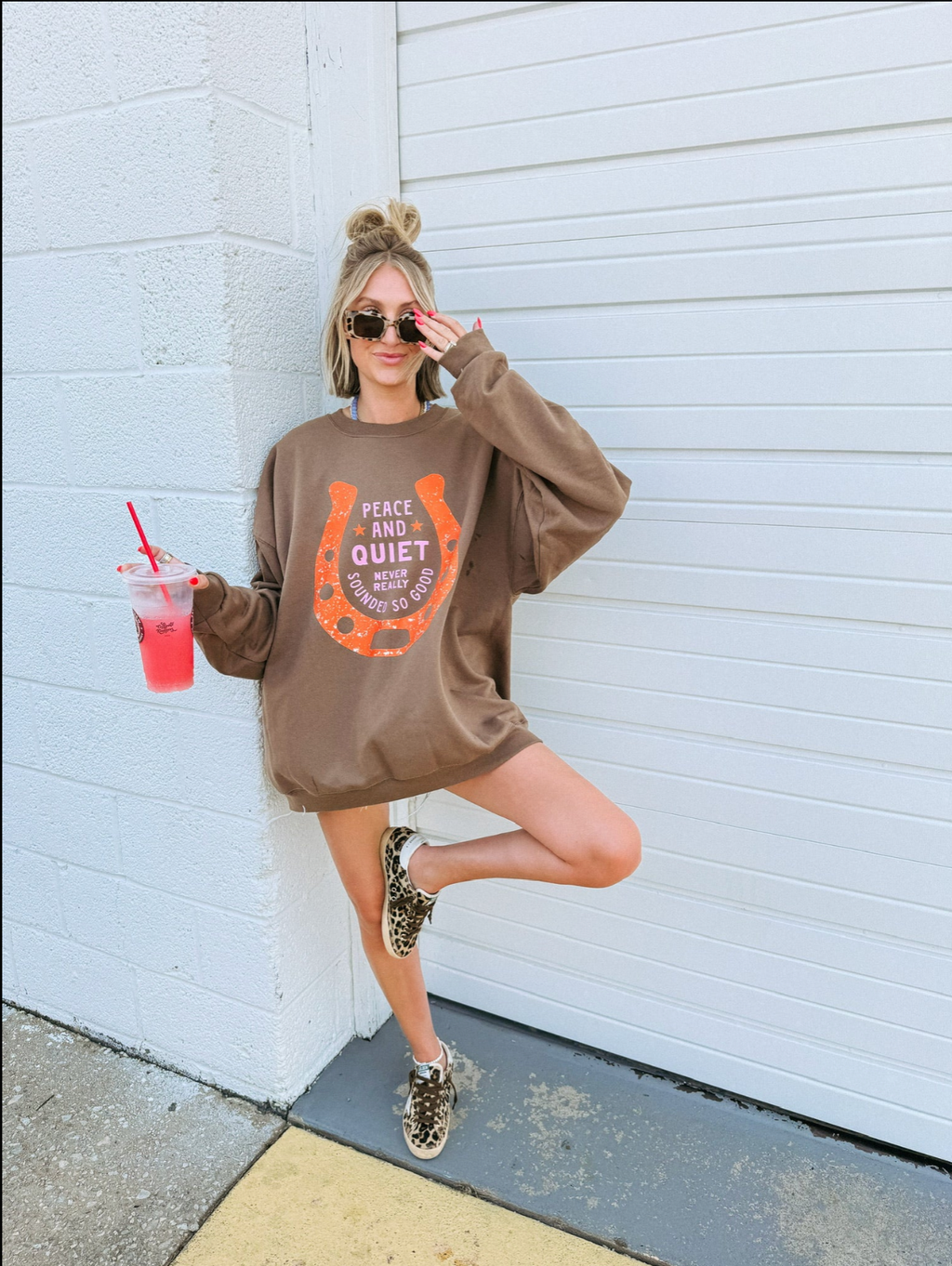 Peace And Quiet Sweatshirt - Brown
