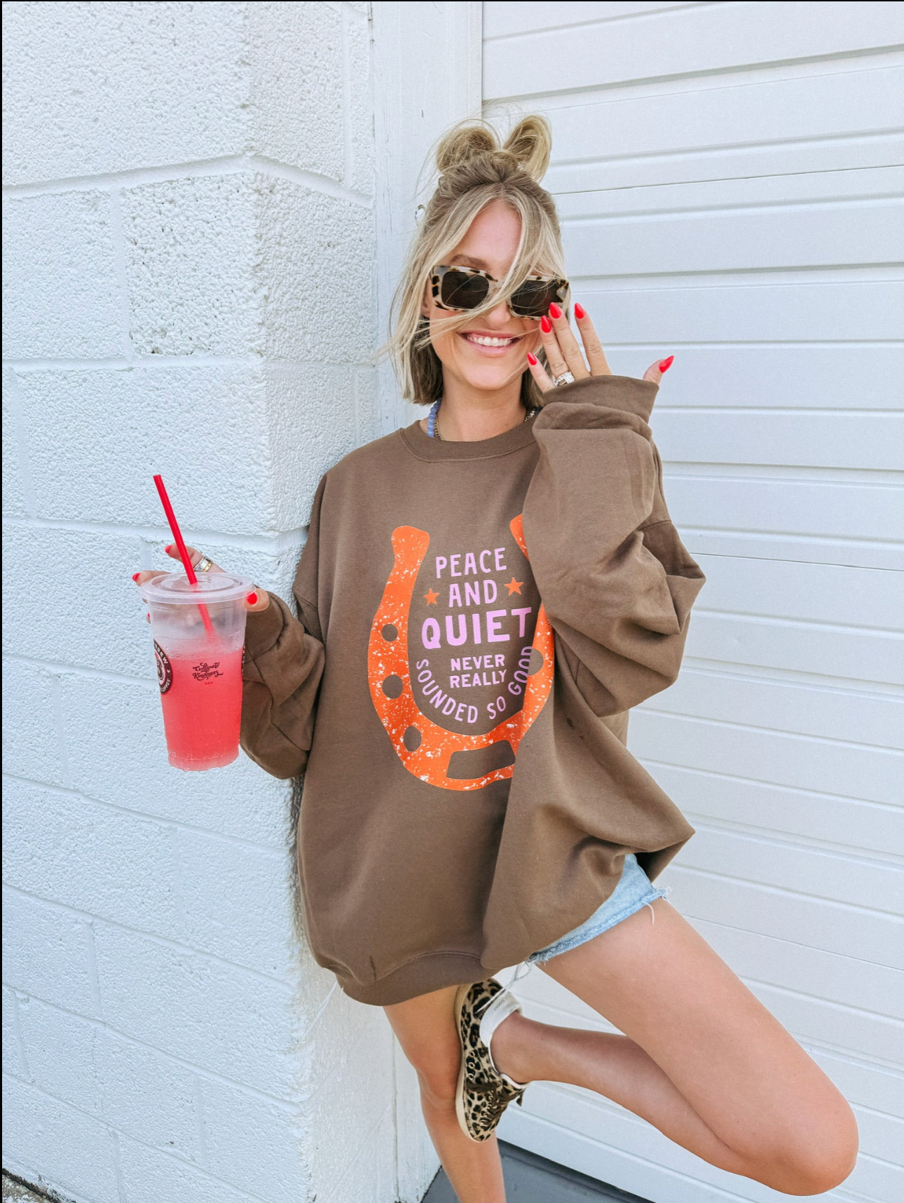 Peace And Quiet Sweatshirt - Brown