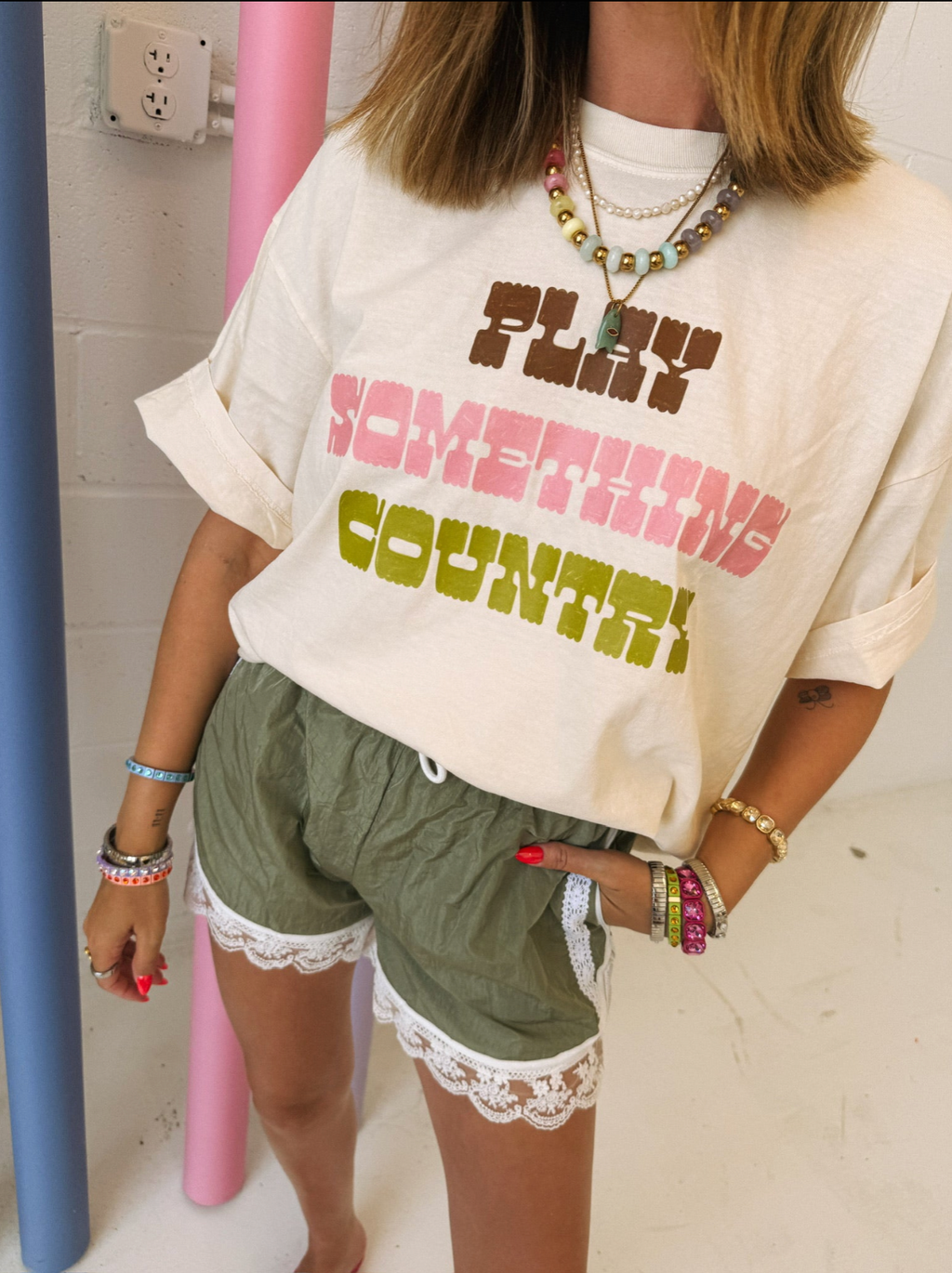 Play Something Country Graphic Tee - Ivory
