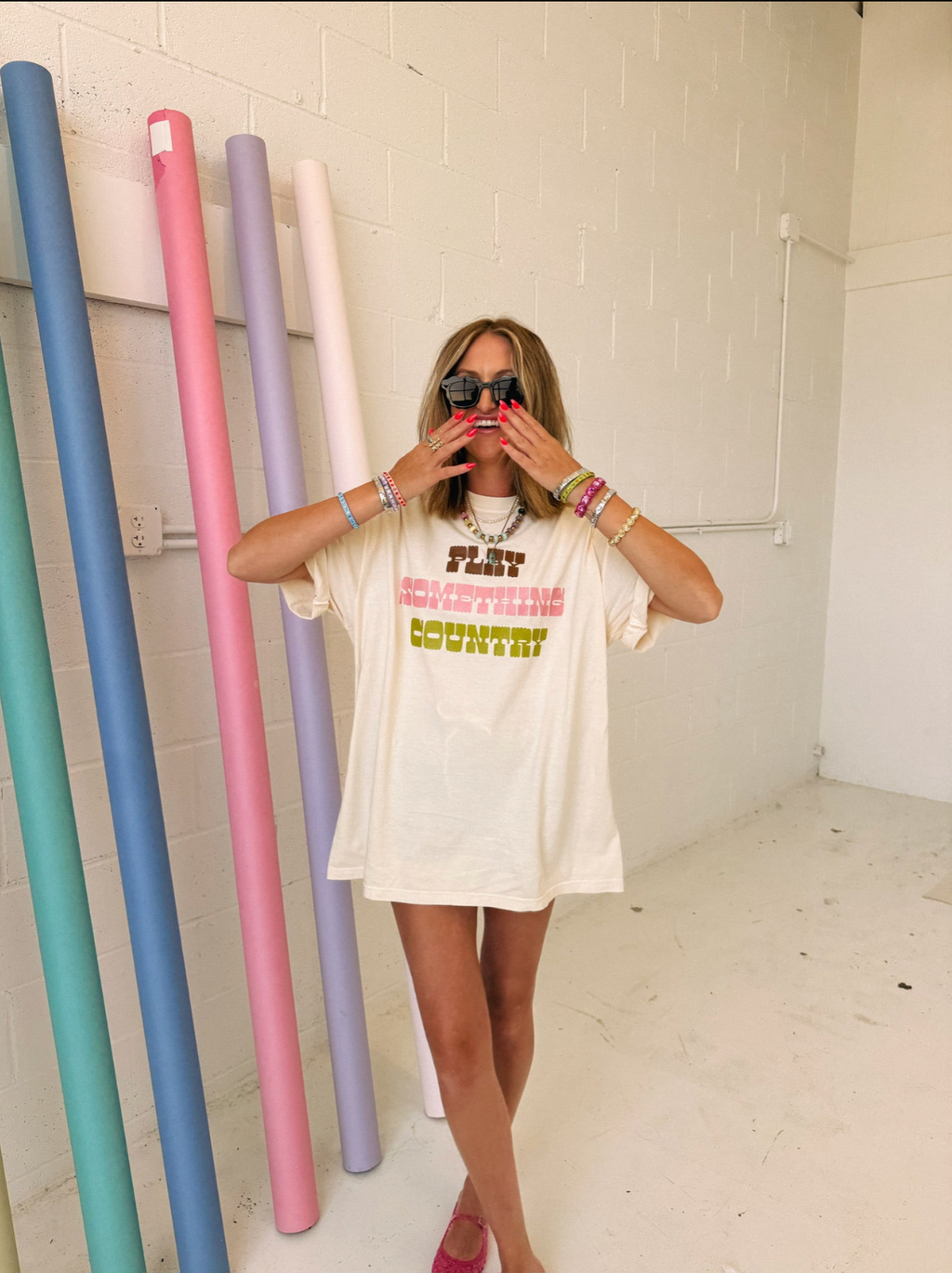 Play Something Country Graphic Tee - Ivory