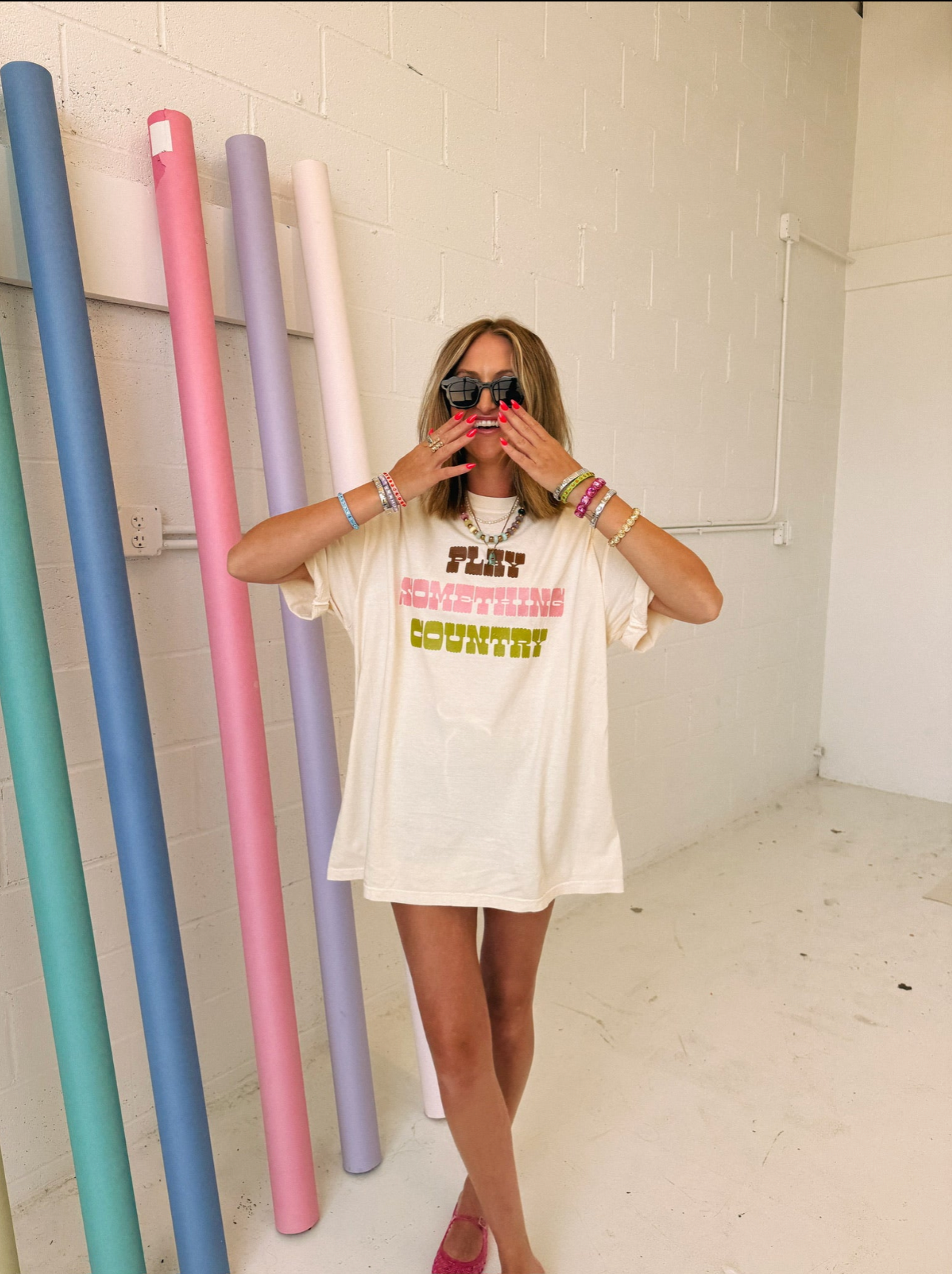 Play Something Country Graphic Tee - Ivory