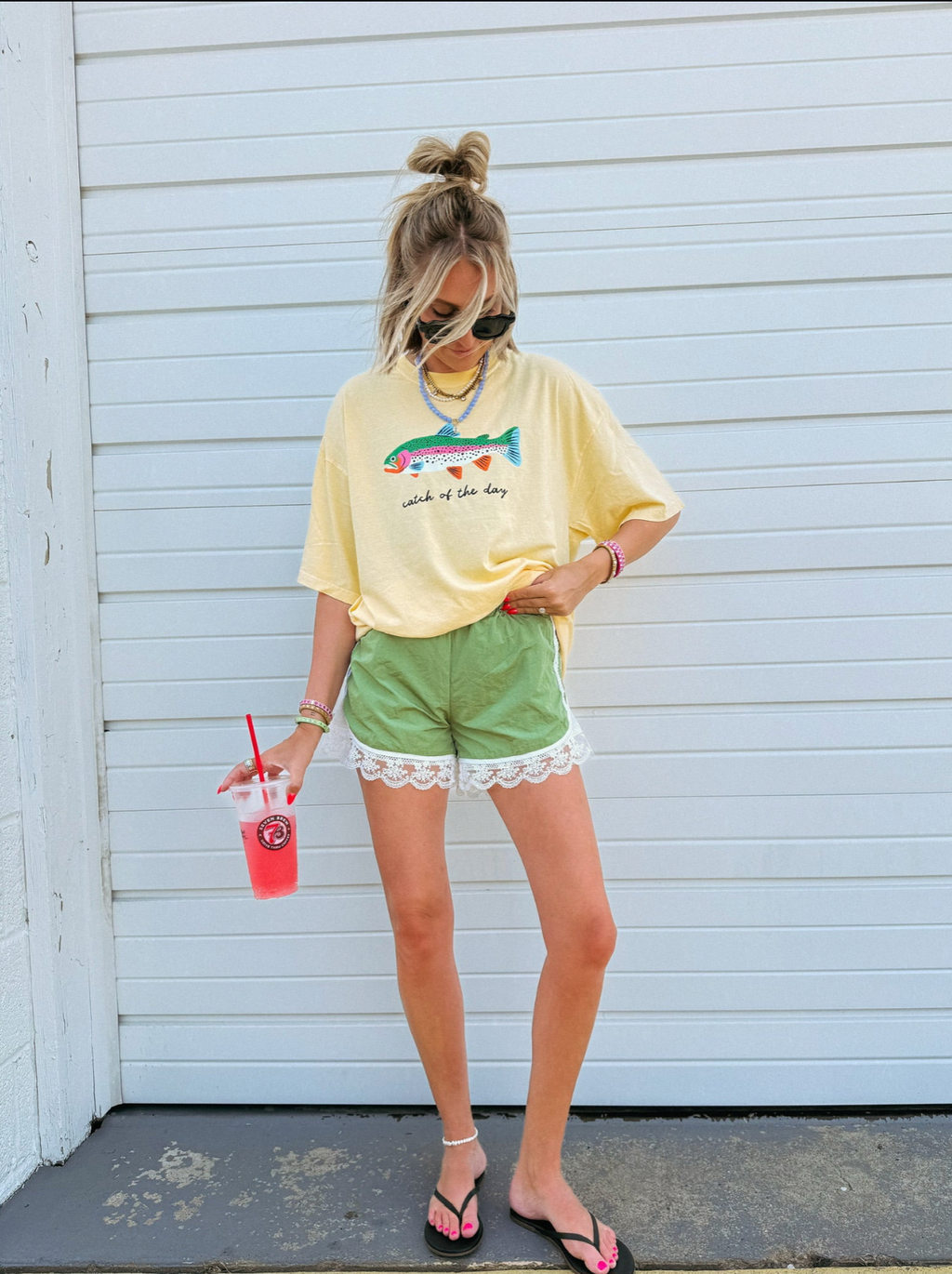 Catch Of The Day Graphic Tee - Butter Yellow