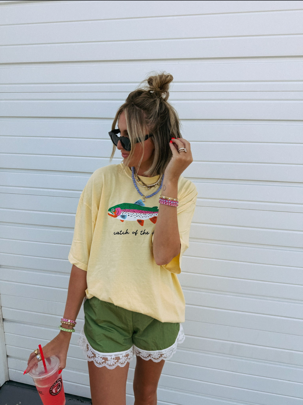 Catch Of The Day Graphic Tee - Butter Yellow