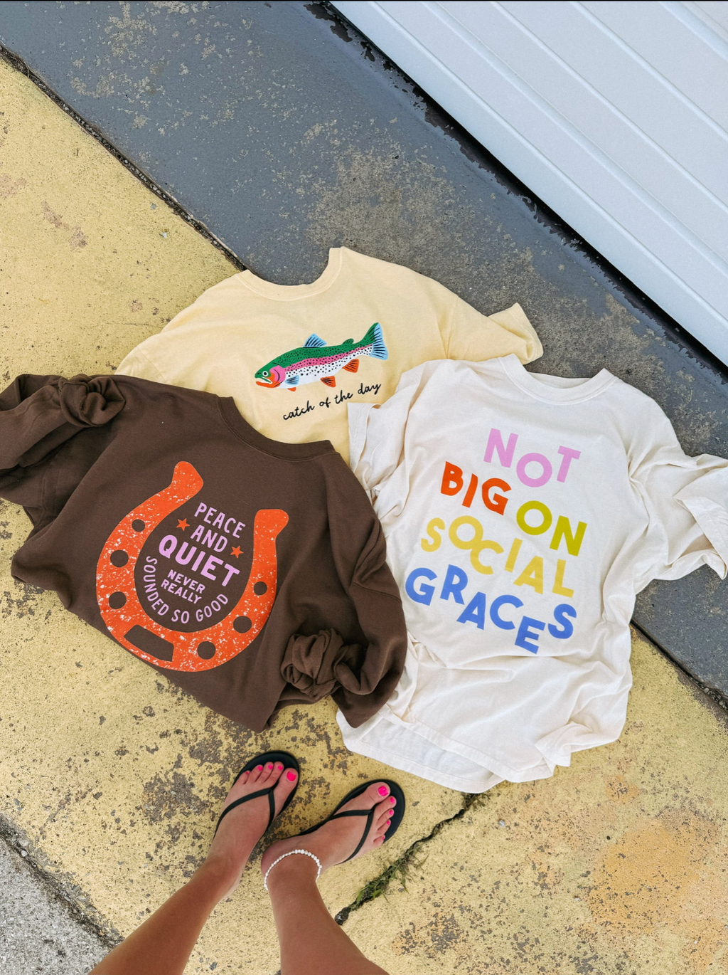 Catch Of The Day Graphic Tee - Butter Yellow