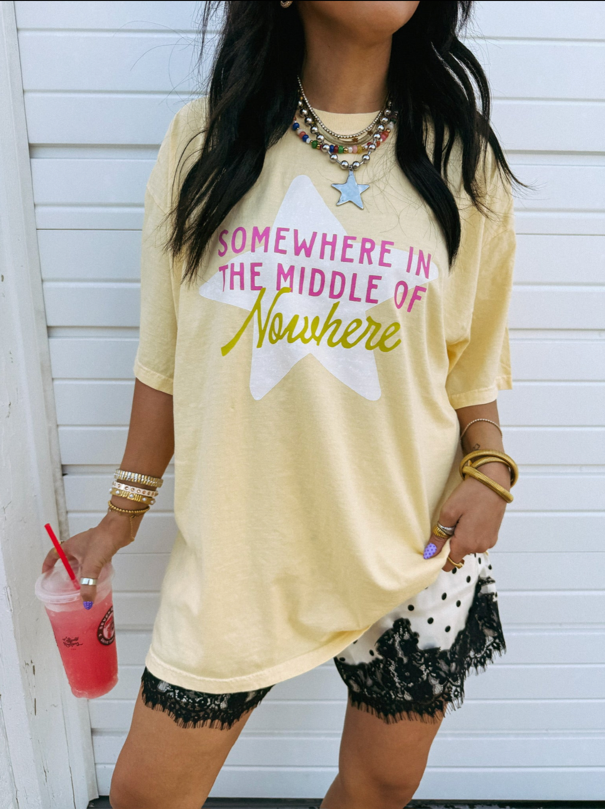 Middle Of Nowhere Graphic Tee - Butter Yellow