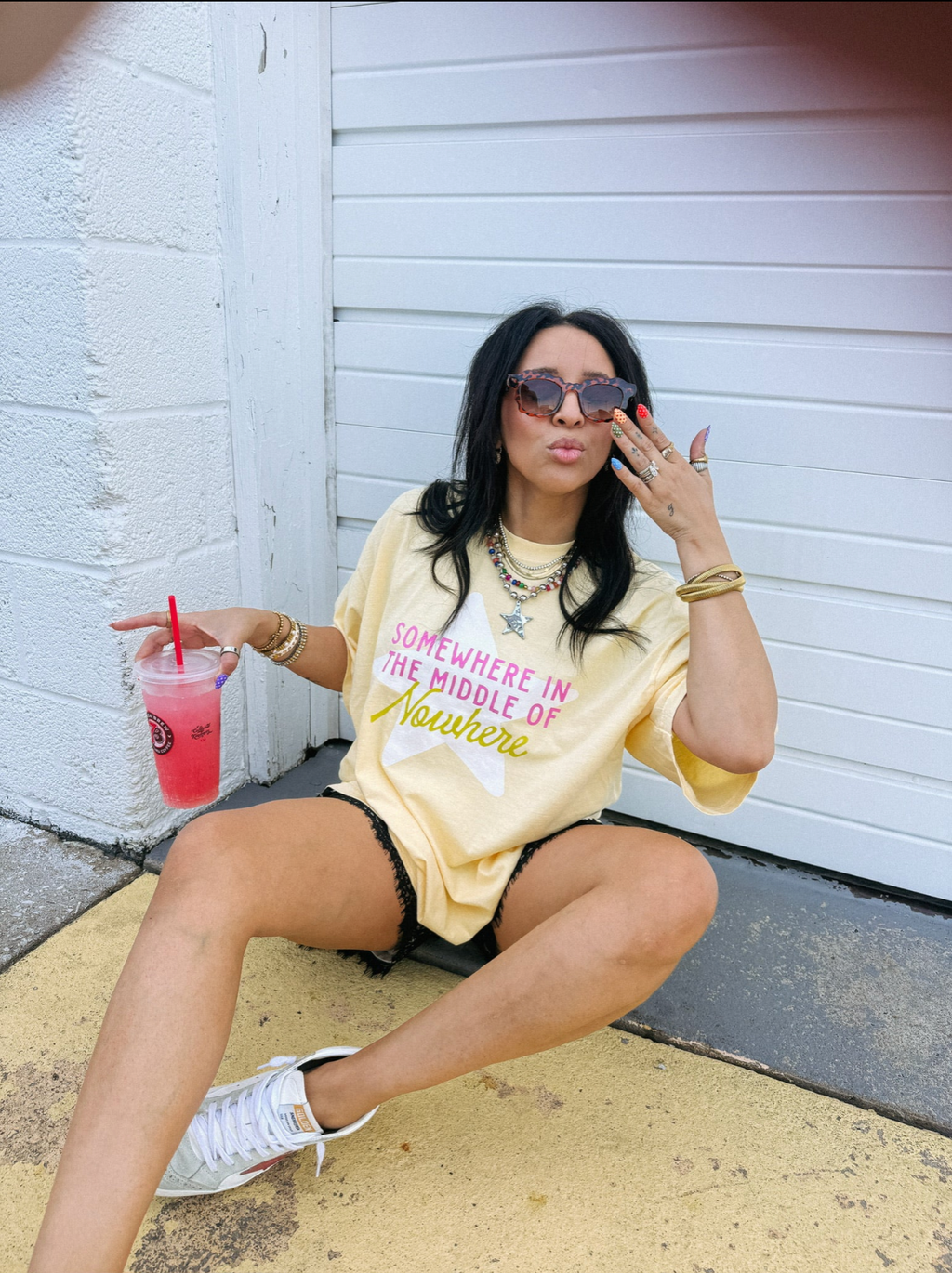 Middle Of Nowhere Graphic Tee - Butter Yellow