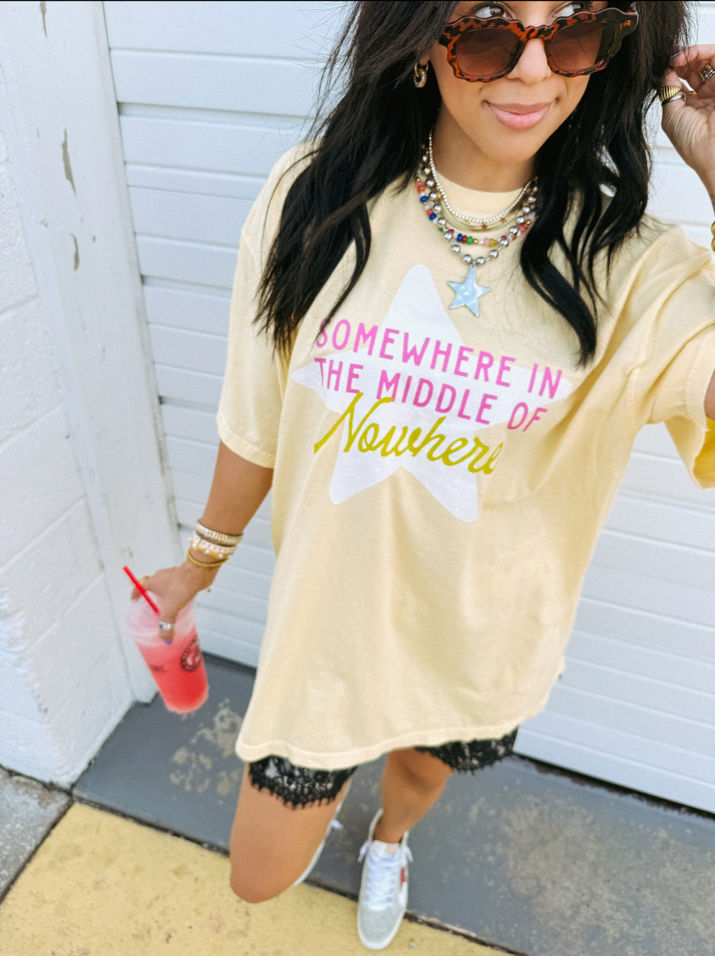 Middle Of Nowhere Graphic Tee - Butter Yellow