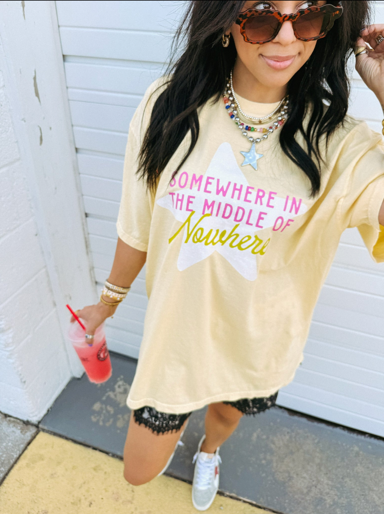 Middle Of Nowhere Graphic Tee - Butter Yellow