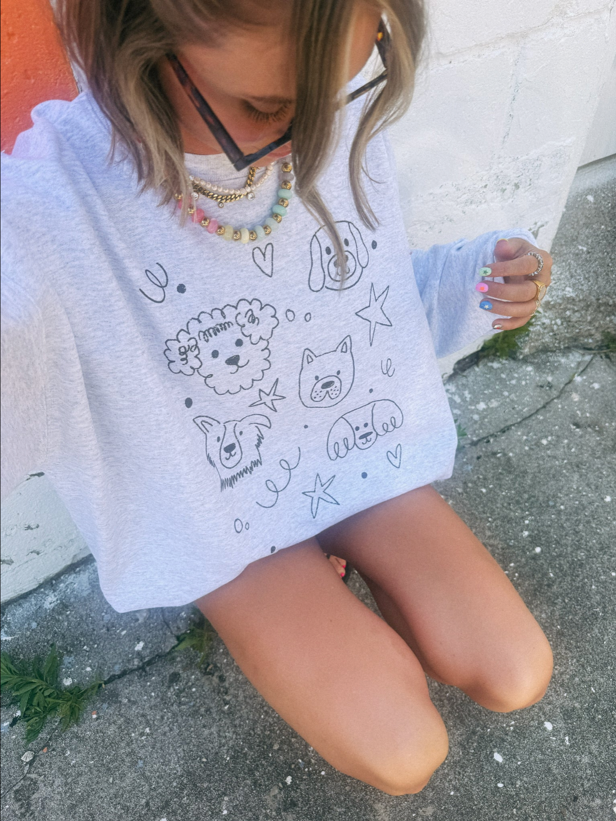 Doggy Doodles Sweatshirt - Ash