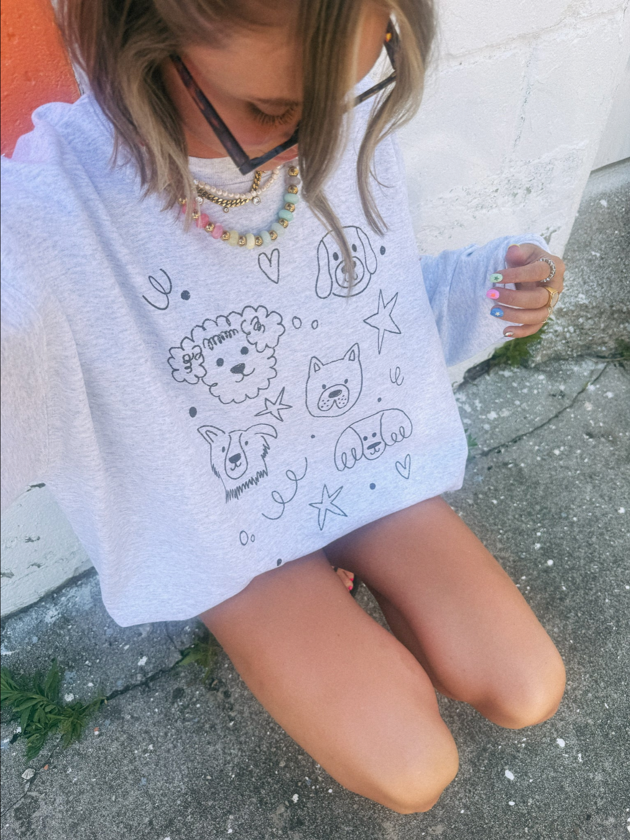 Doggy Doodles Sweatshirt - Ash