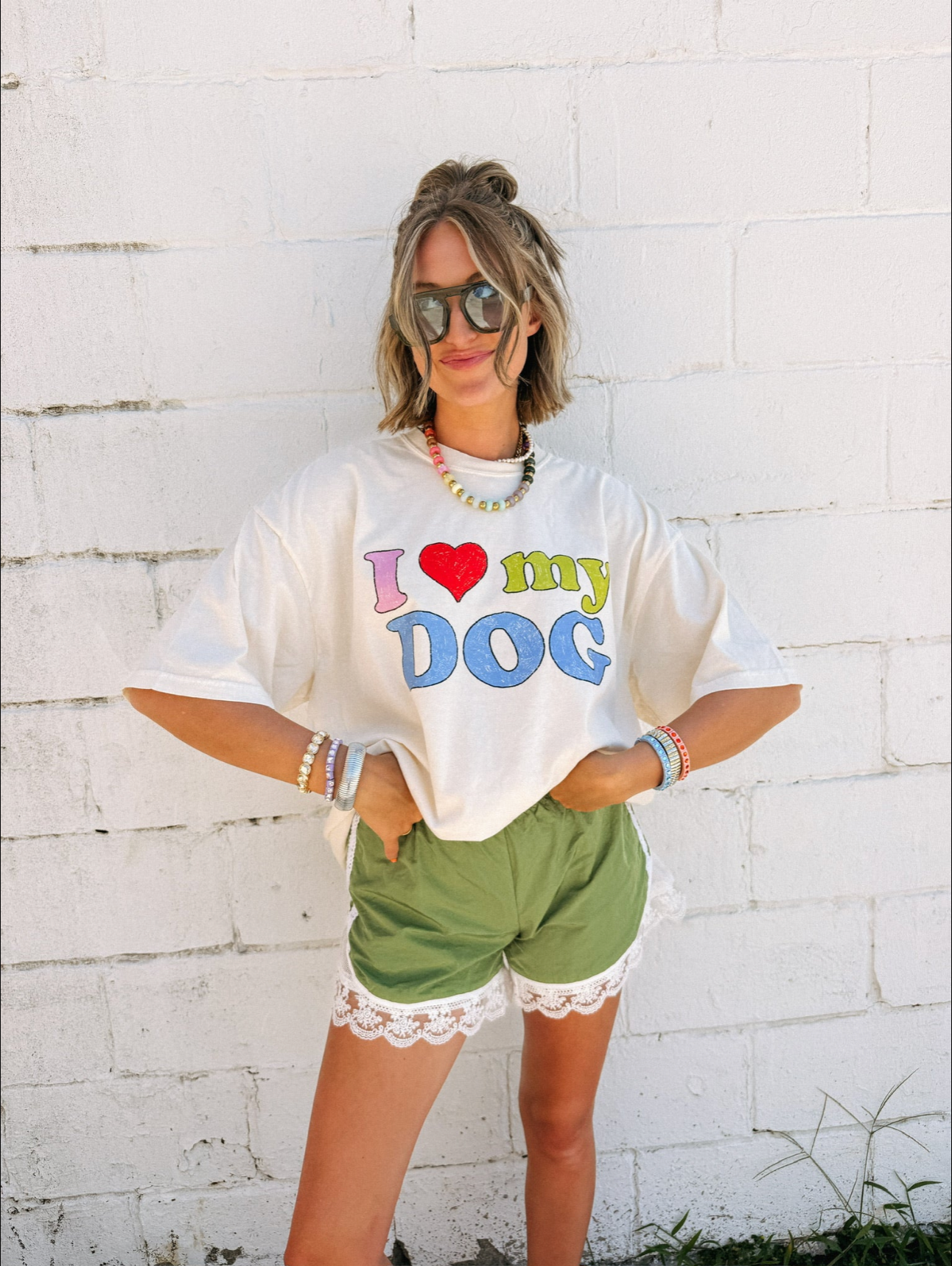 I ♡ My Dog Graphic Tee - Ivory