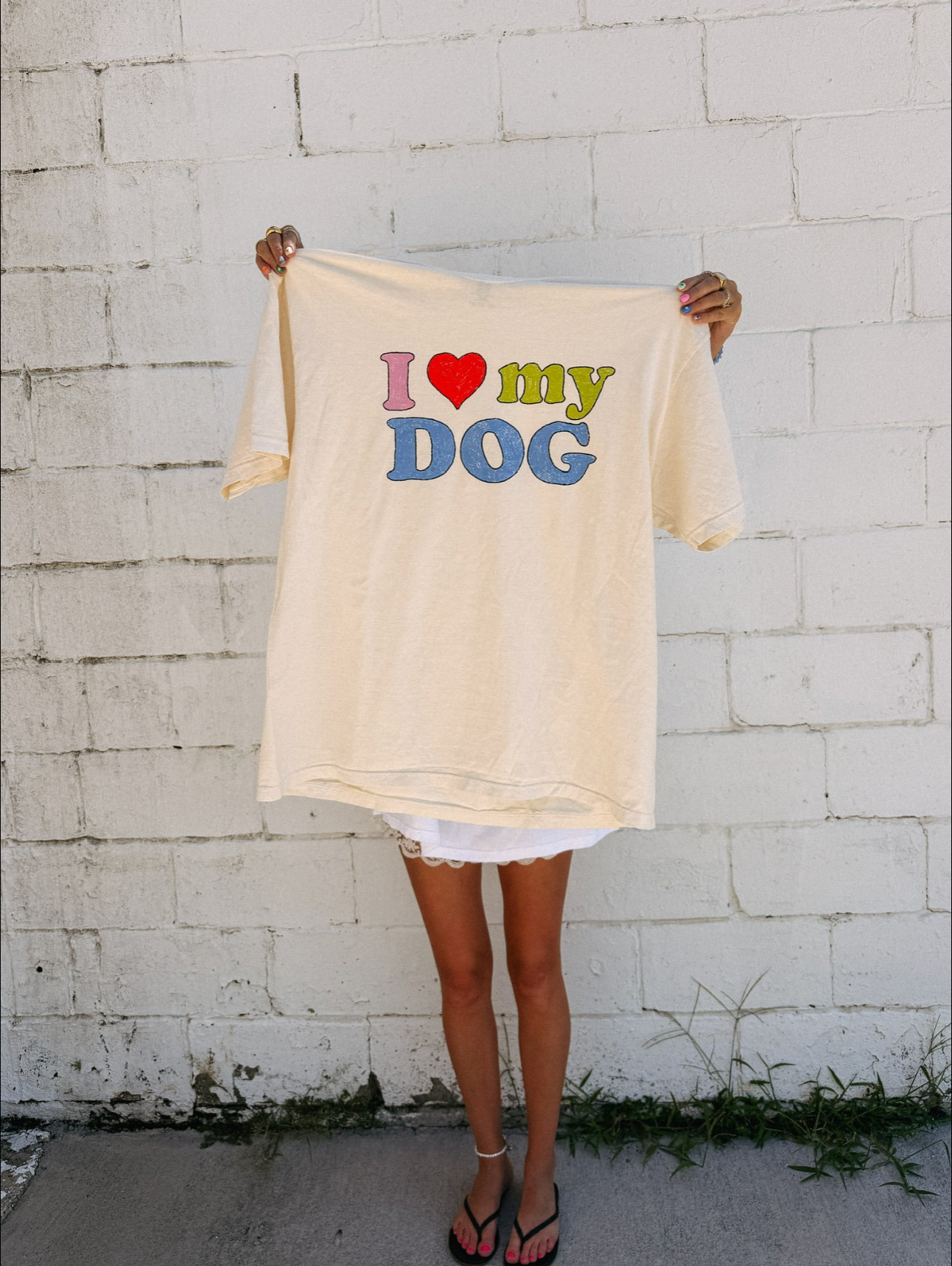 I ♡ My Dog Graphic Tee - Ivory