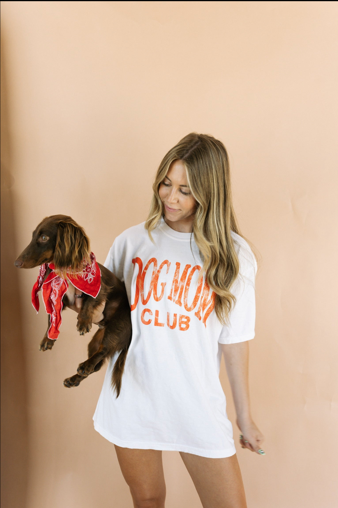 Dog Mom Club Graphic Tee - White