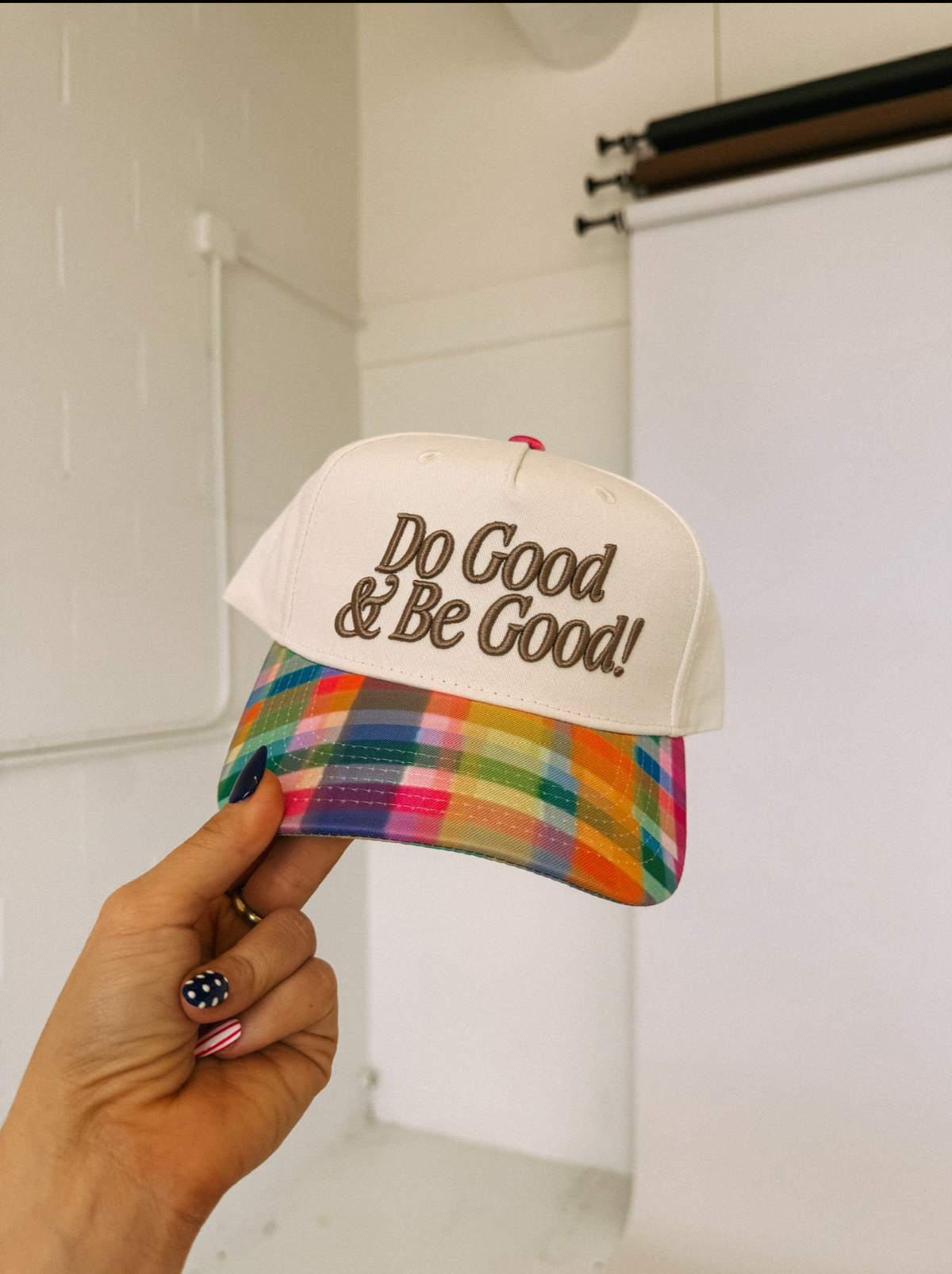 Do Good & Be Good! Trucker Hat - Plaid