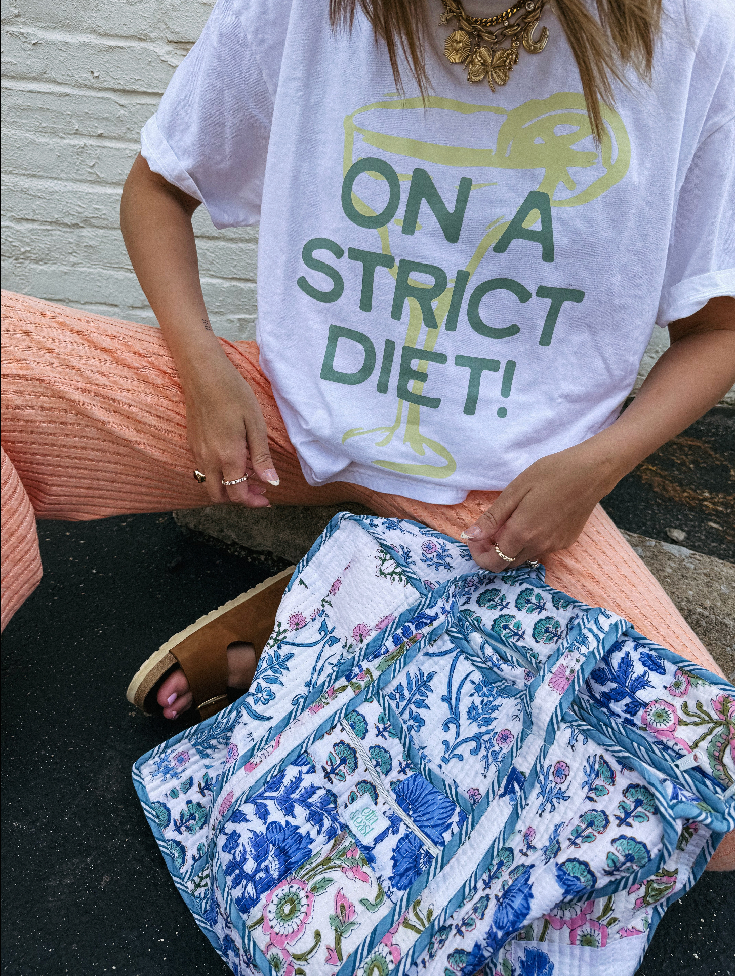 On a Strict Diet Graphic Tee - White