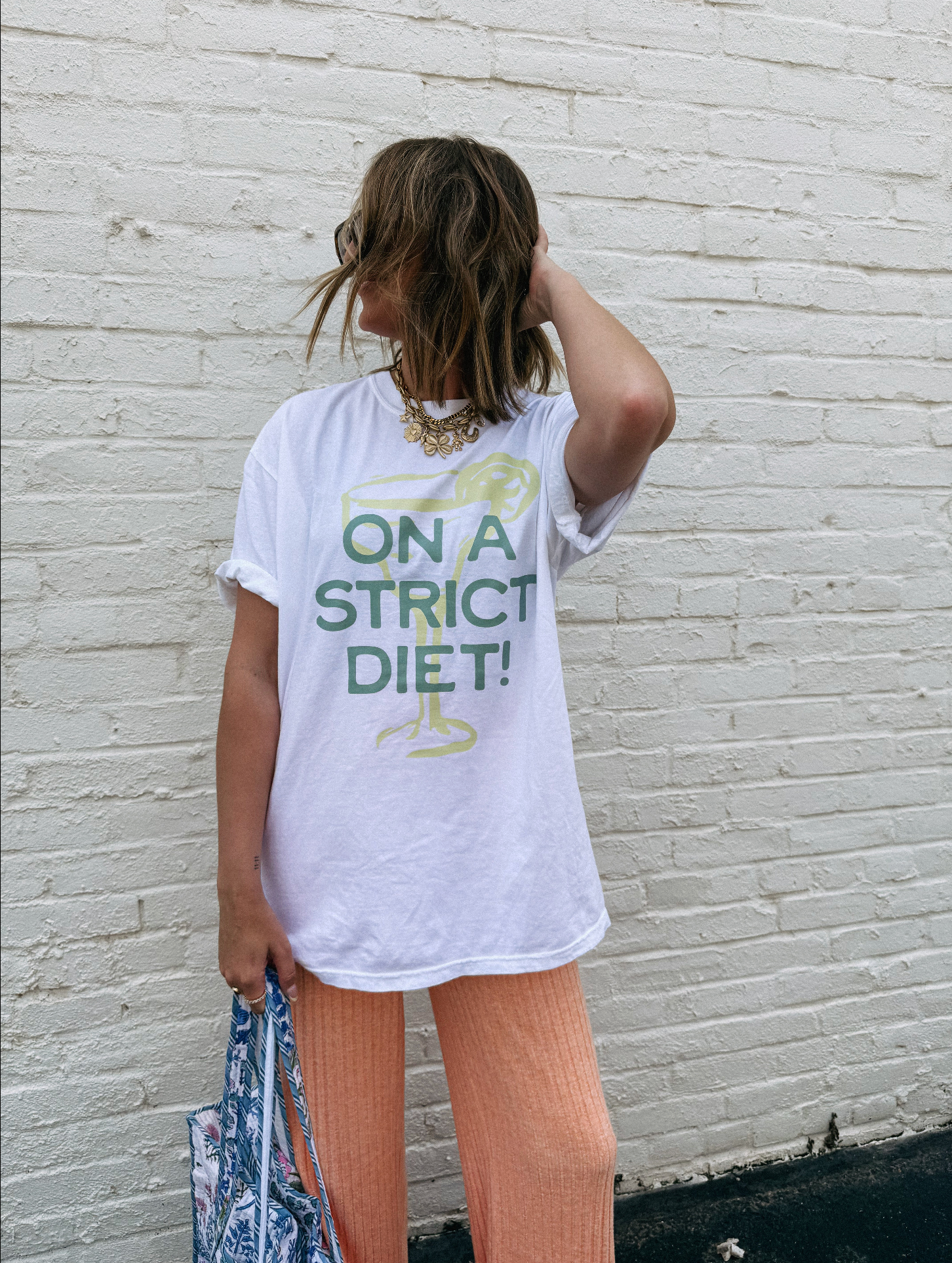 On a Strict Diet Graphic Tee - White