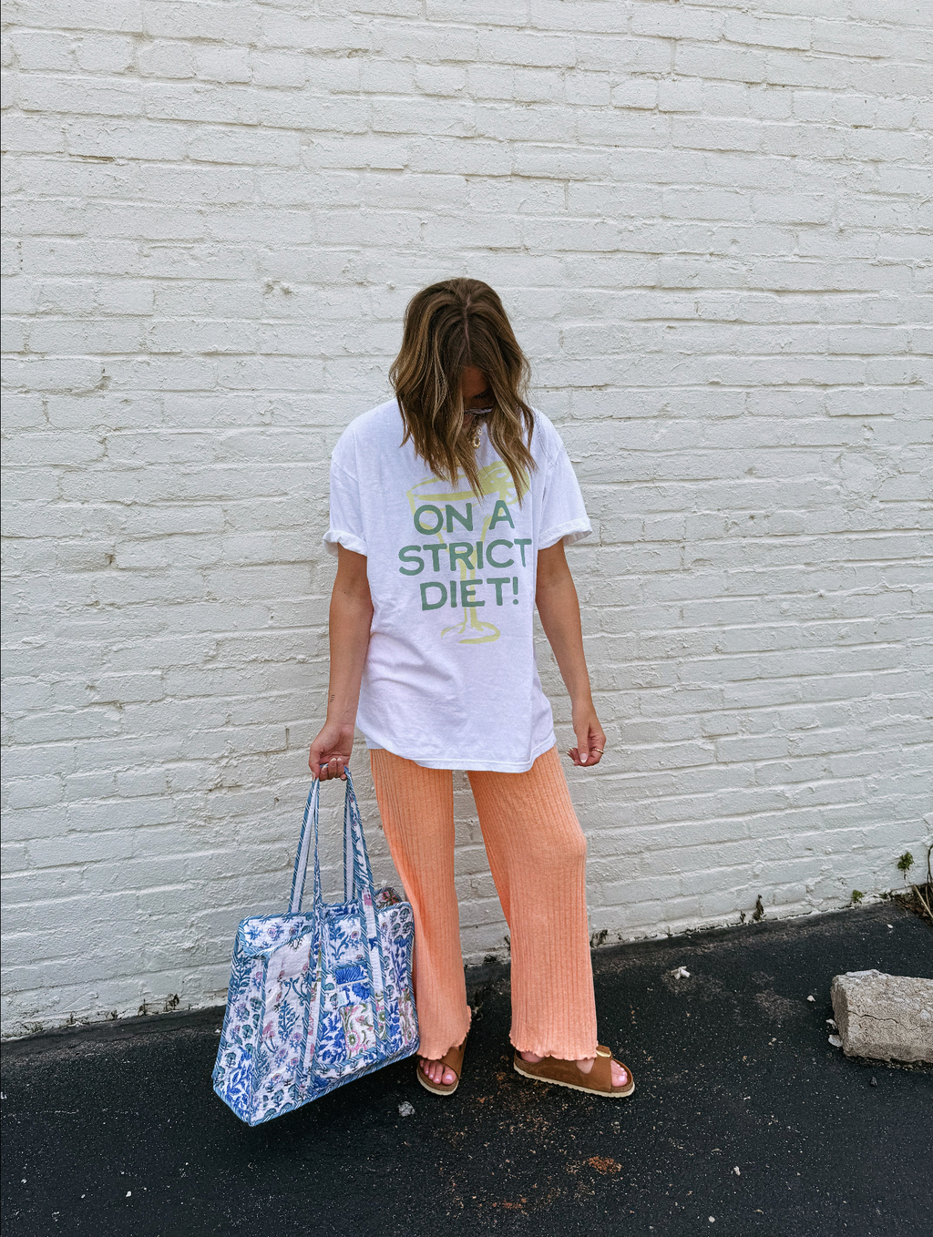 On a Strict Diet Graphic Tee - White