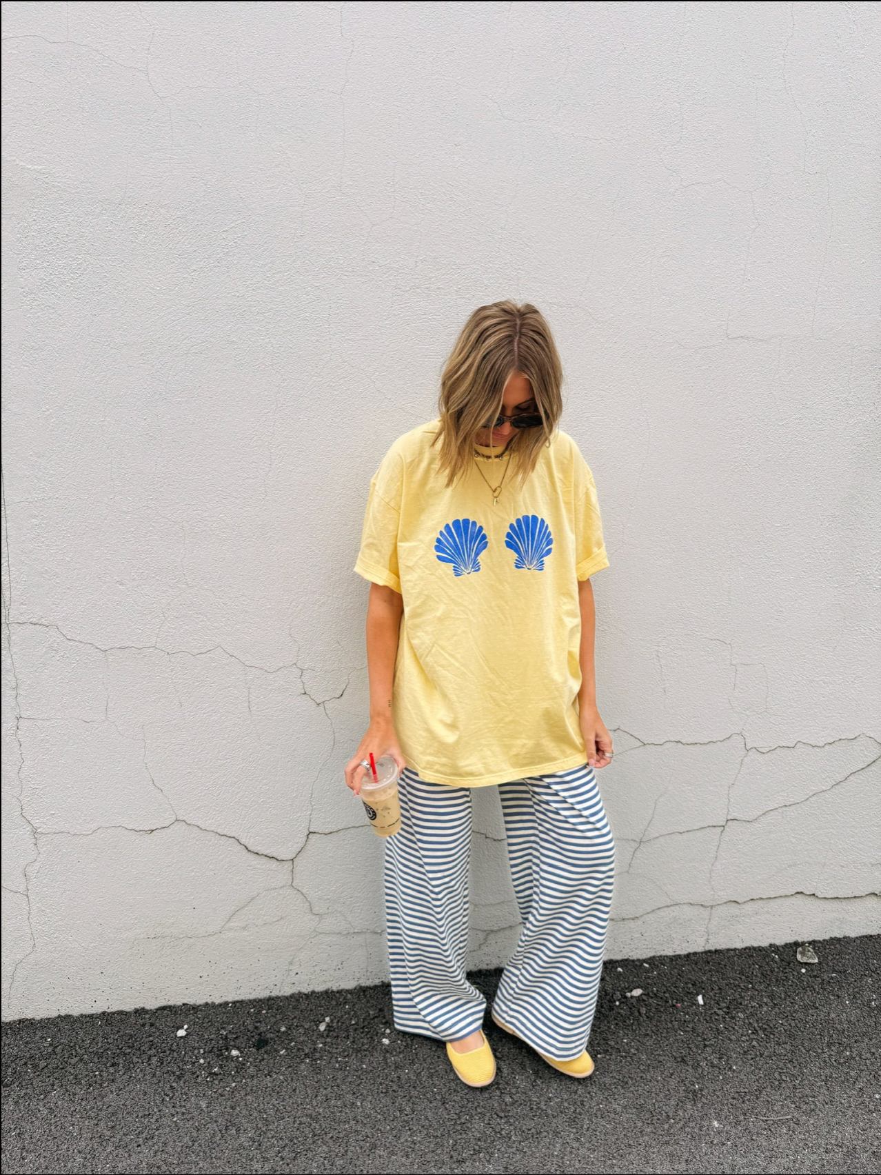 Sister Seashells Graphic Tee - Butter Yellow