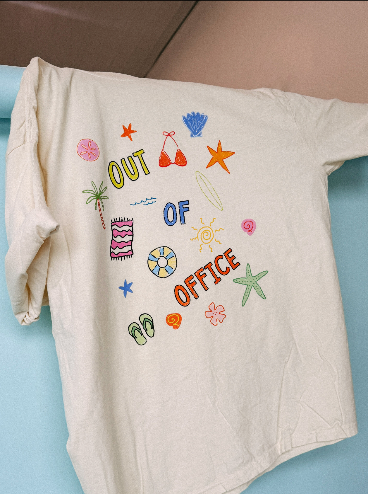 Out Of Office Graphic Tee - Ivory