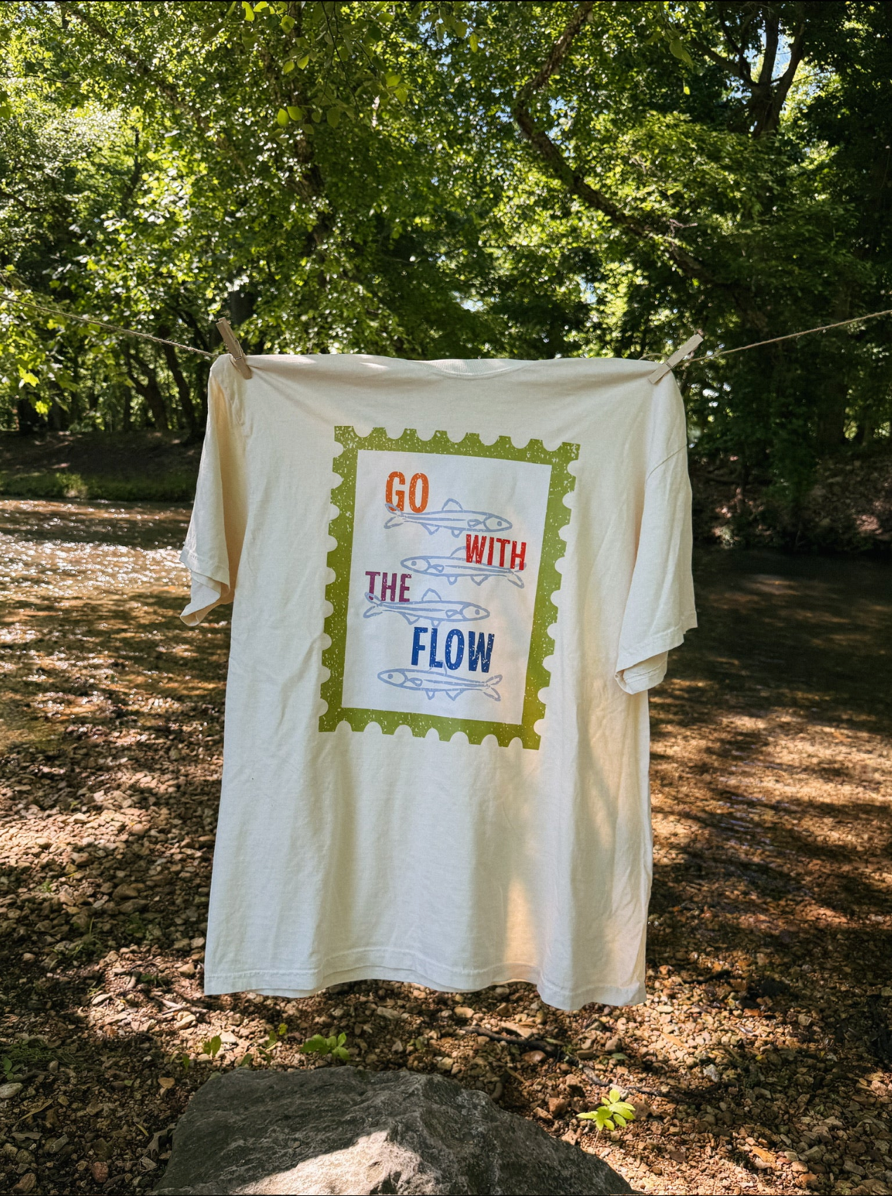 Go With The Flow Graphic Tee - Ivory