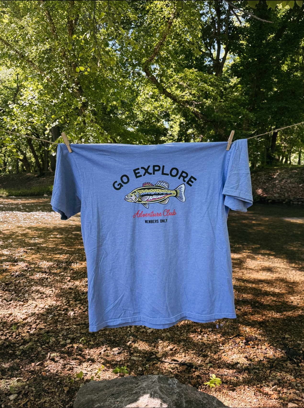 Go Explore Graphic Tee - Denim