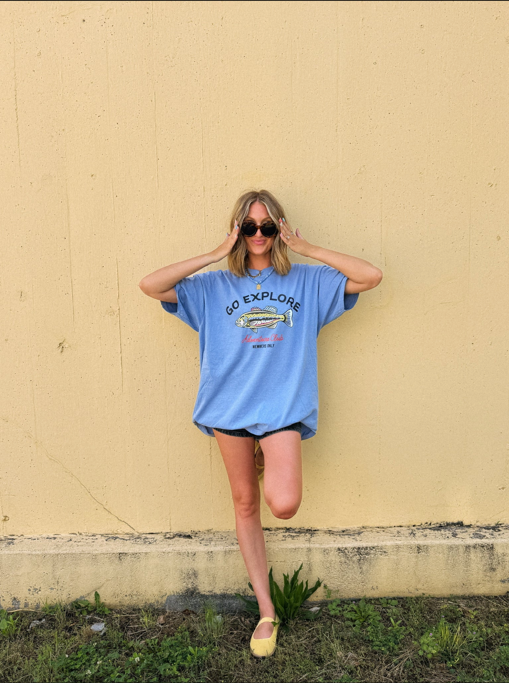 Go Explore Graphic Tee - Denim