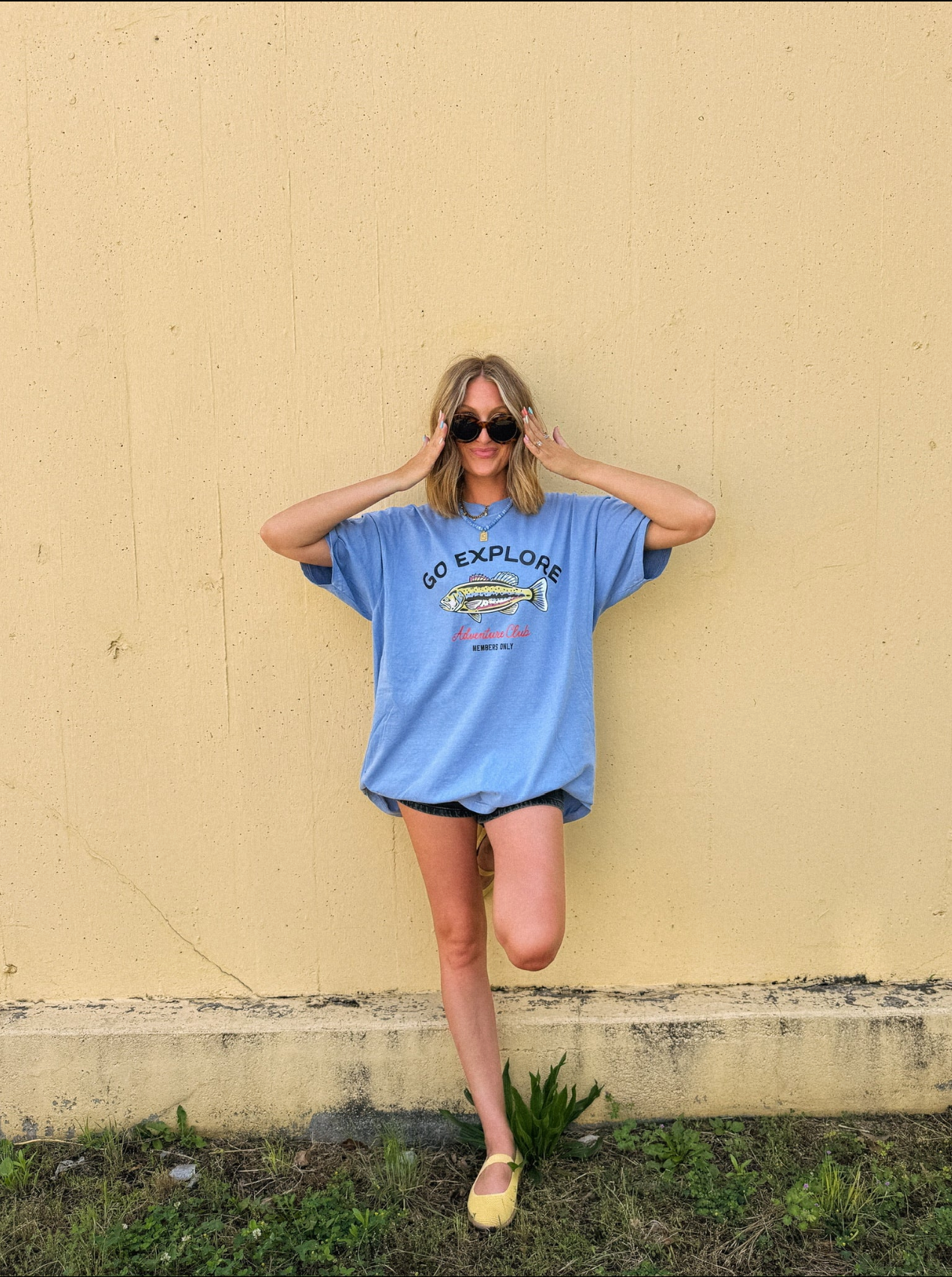 Go Explore Graphic Tee - Denim