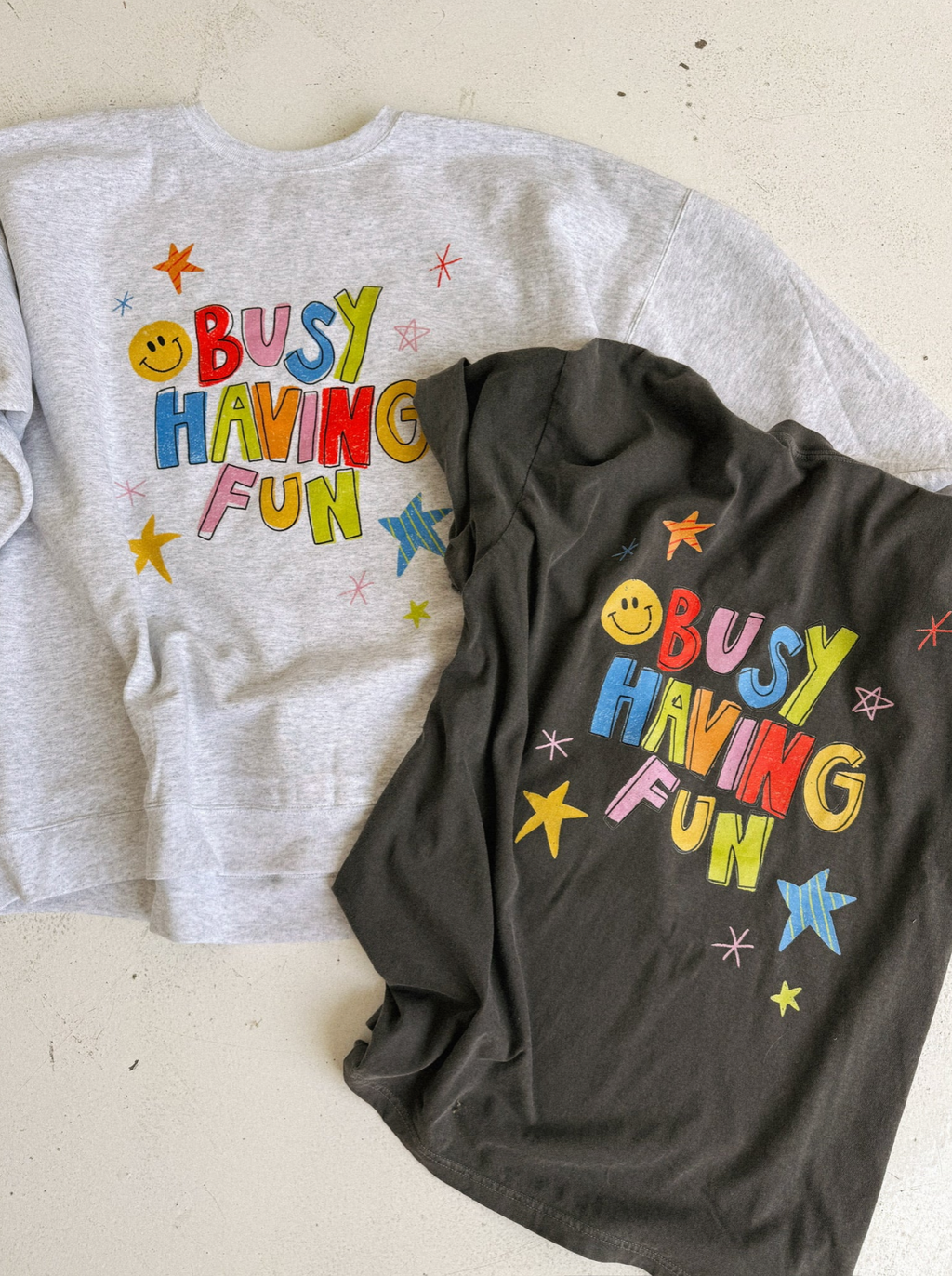 Busy Having Fun Sweatshirt - Ash