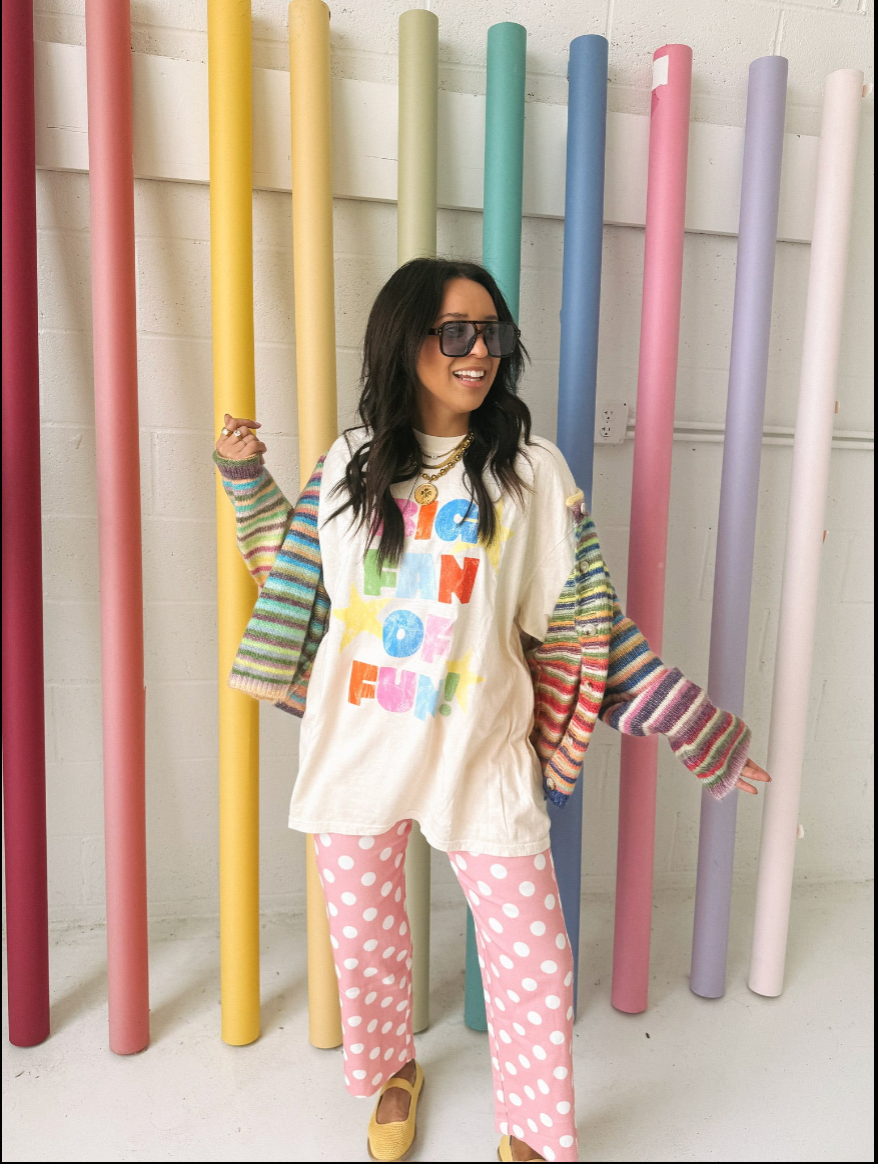 Big Fan Of Fun! Graphic Tee - Ivory