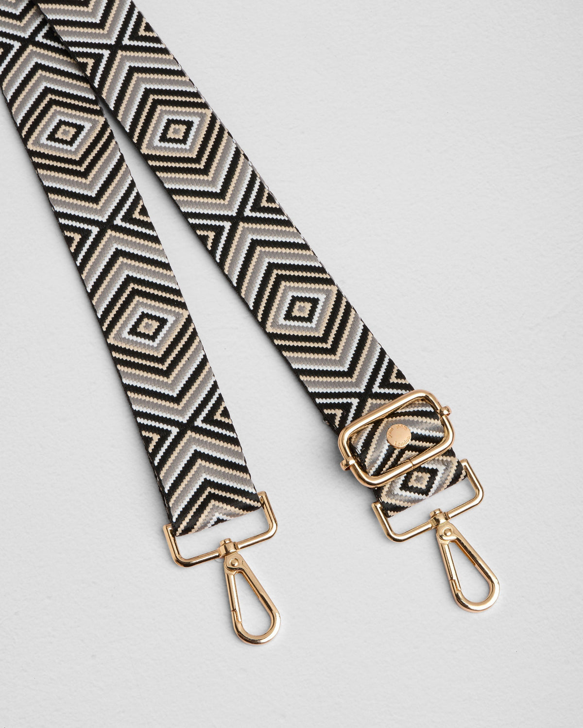 Strap Black & Grey Diamond Illusion
