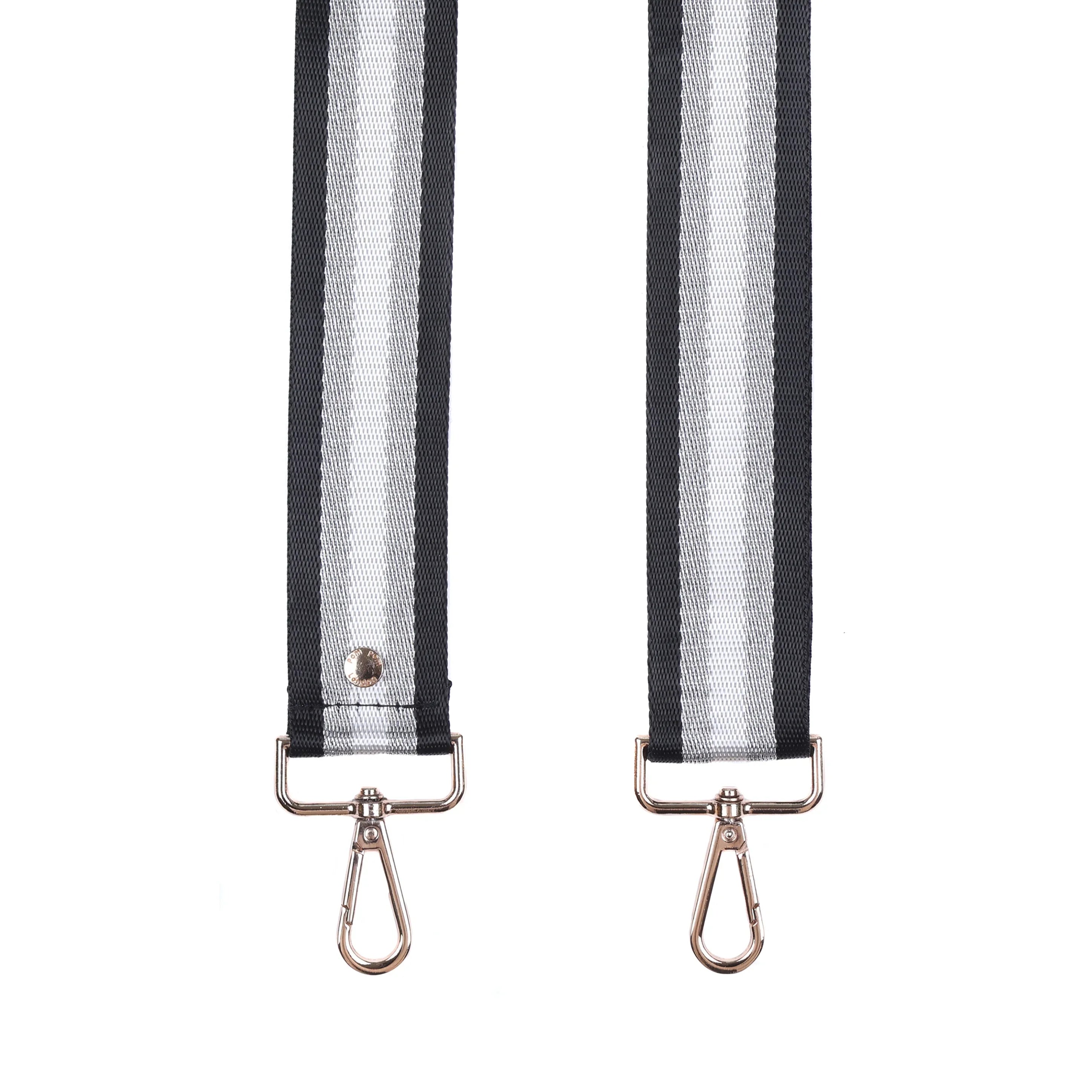 Strap Black & Silver Stripe