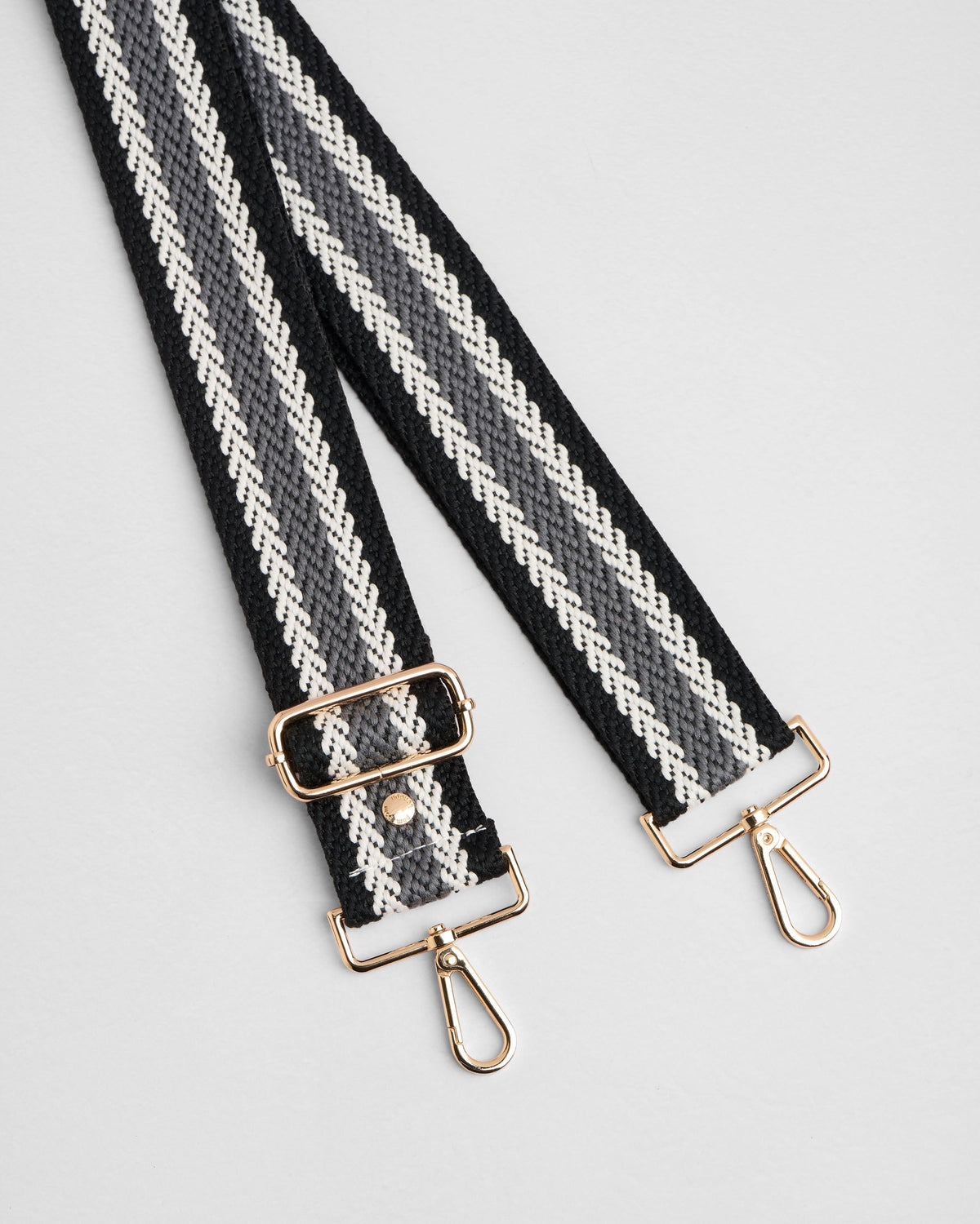 Strap Black Woven Stripe