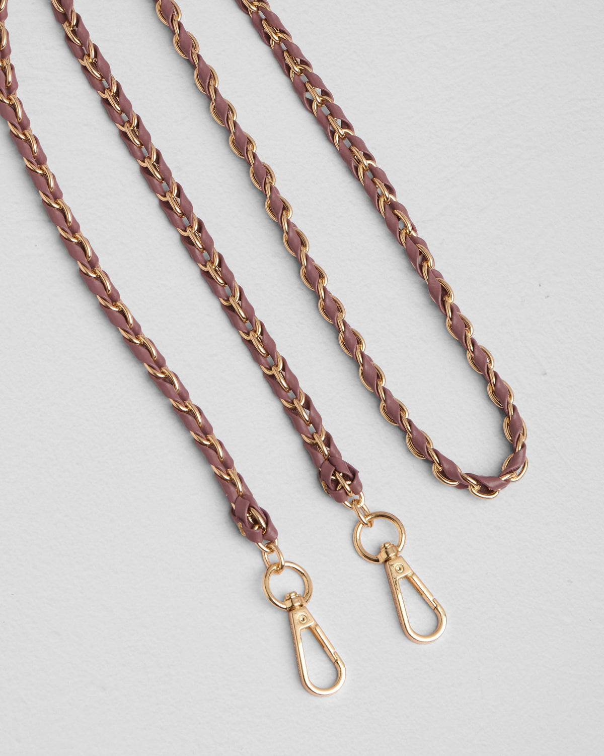 Strap Gold Chain Dusky Orchid Weave