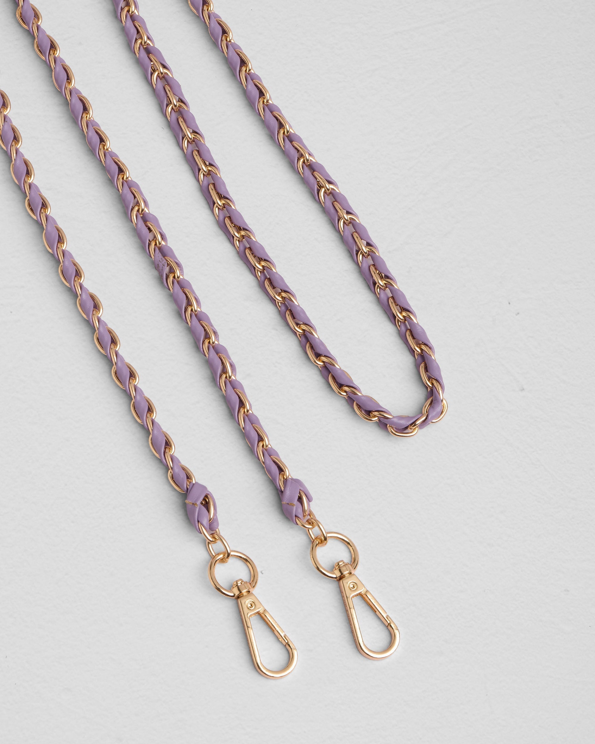 Strap Gold Chain French Lavender Weave