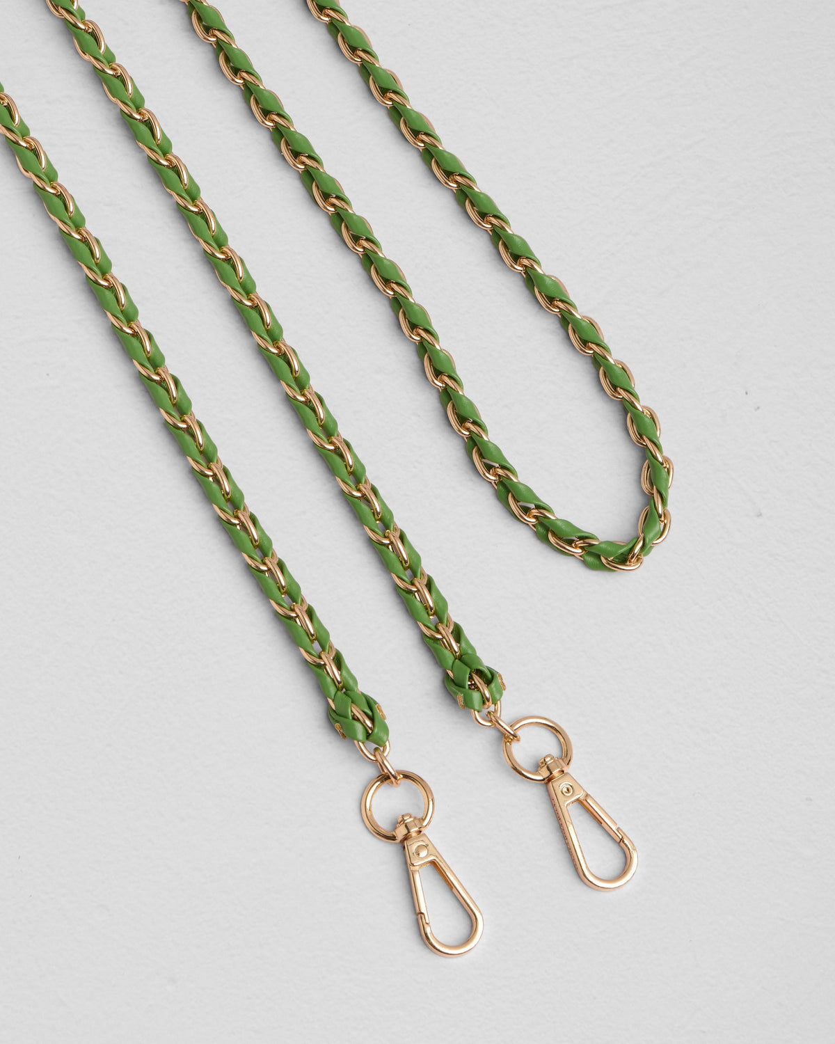 Strap Gold Chain Frog Green Weave