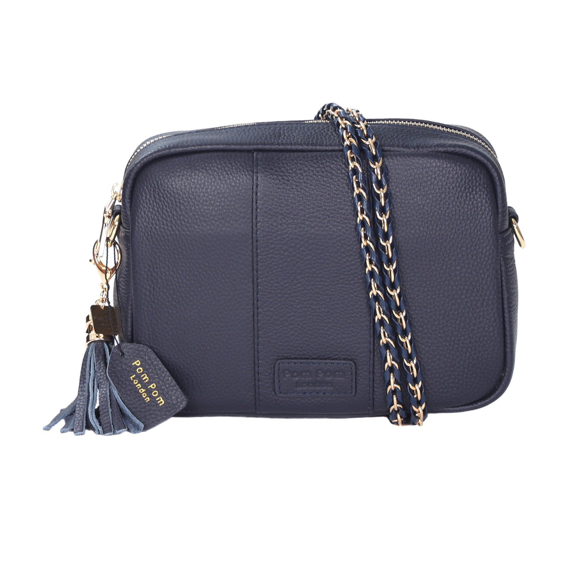 Strap Gold Chain Navy Weave