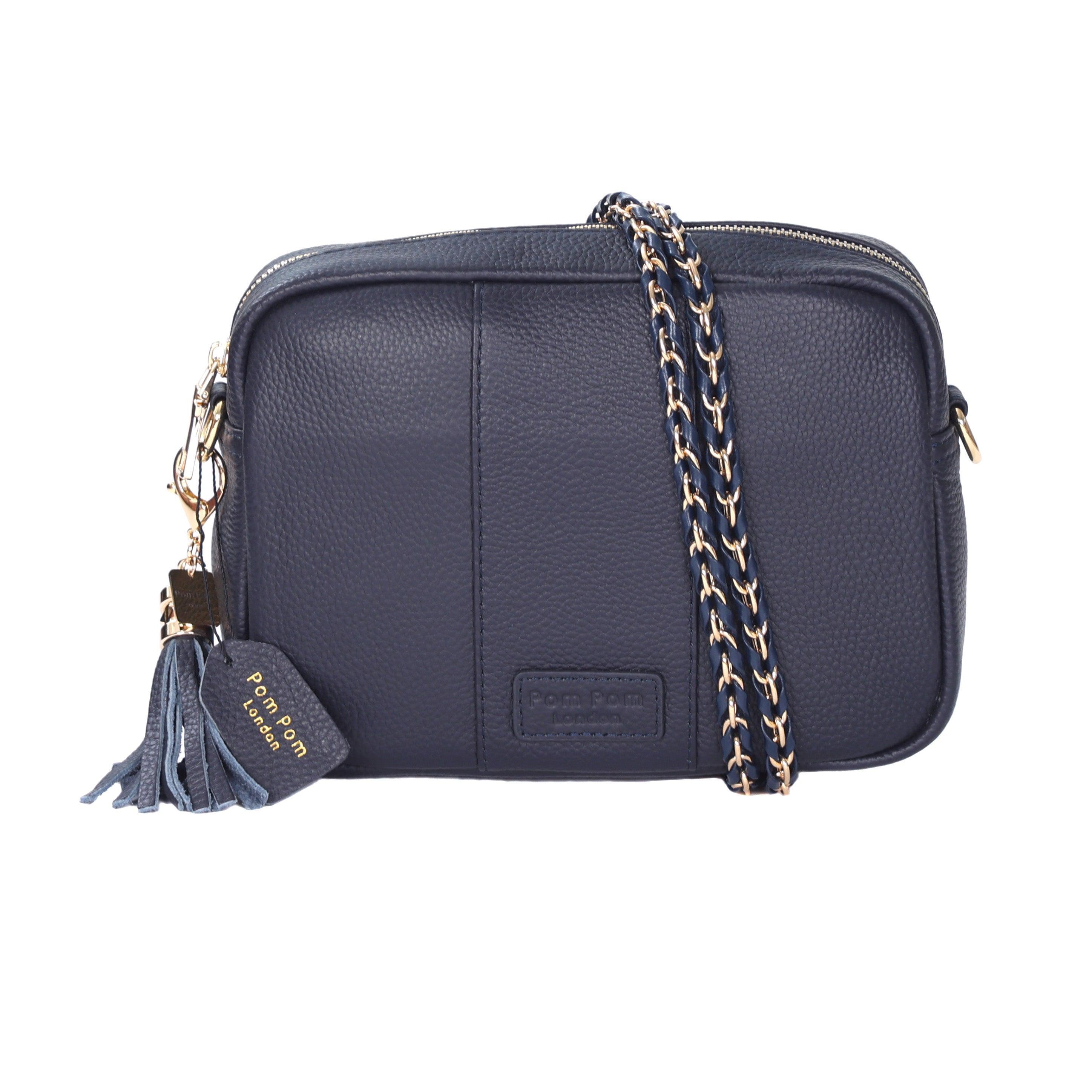 Strap Gold Chain Navy Weave