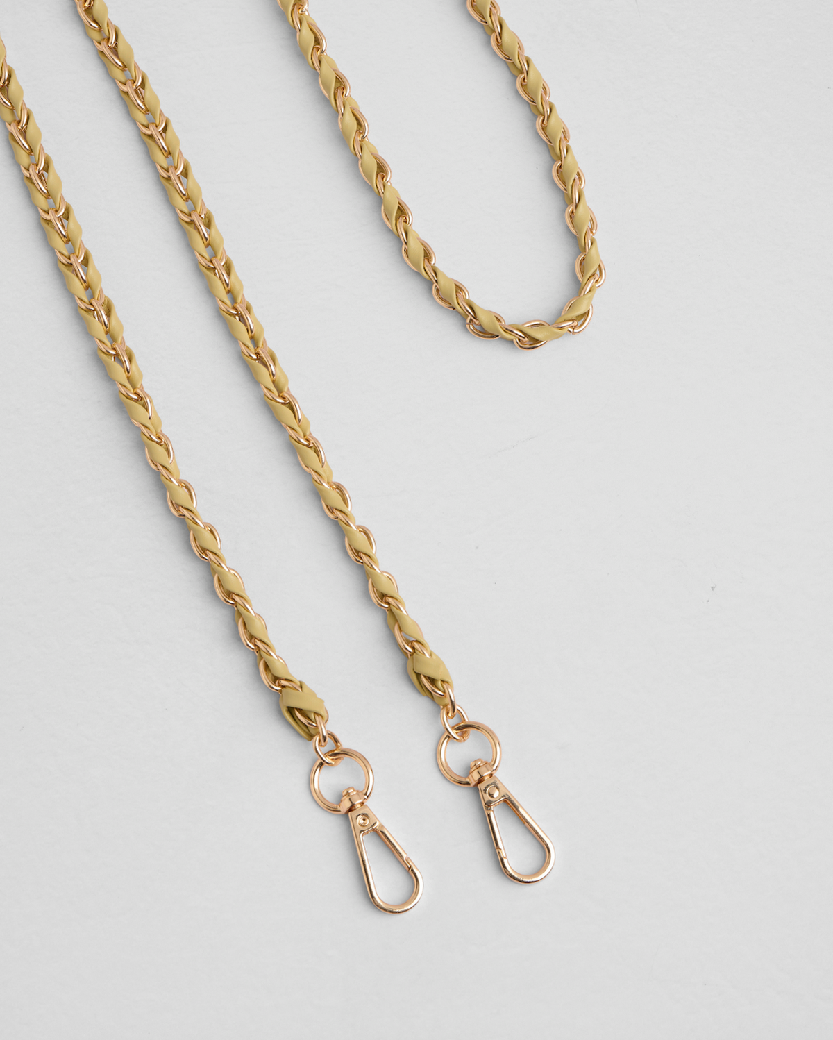 Strap Gold Chain Pale Fern Weave