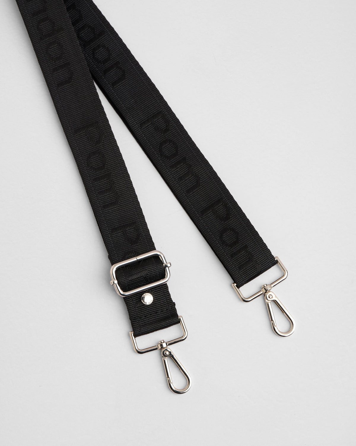 Strap Logo Black Silver Hardware