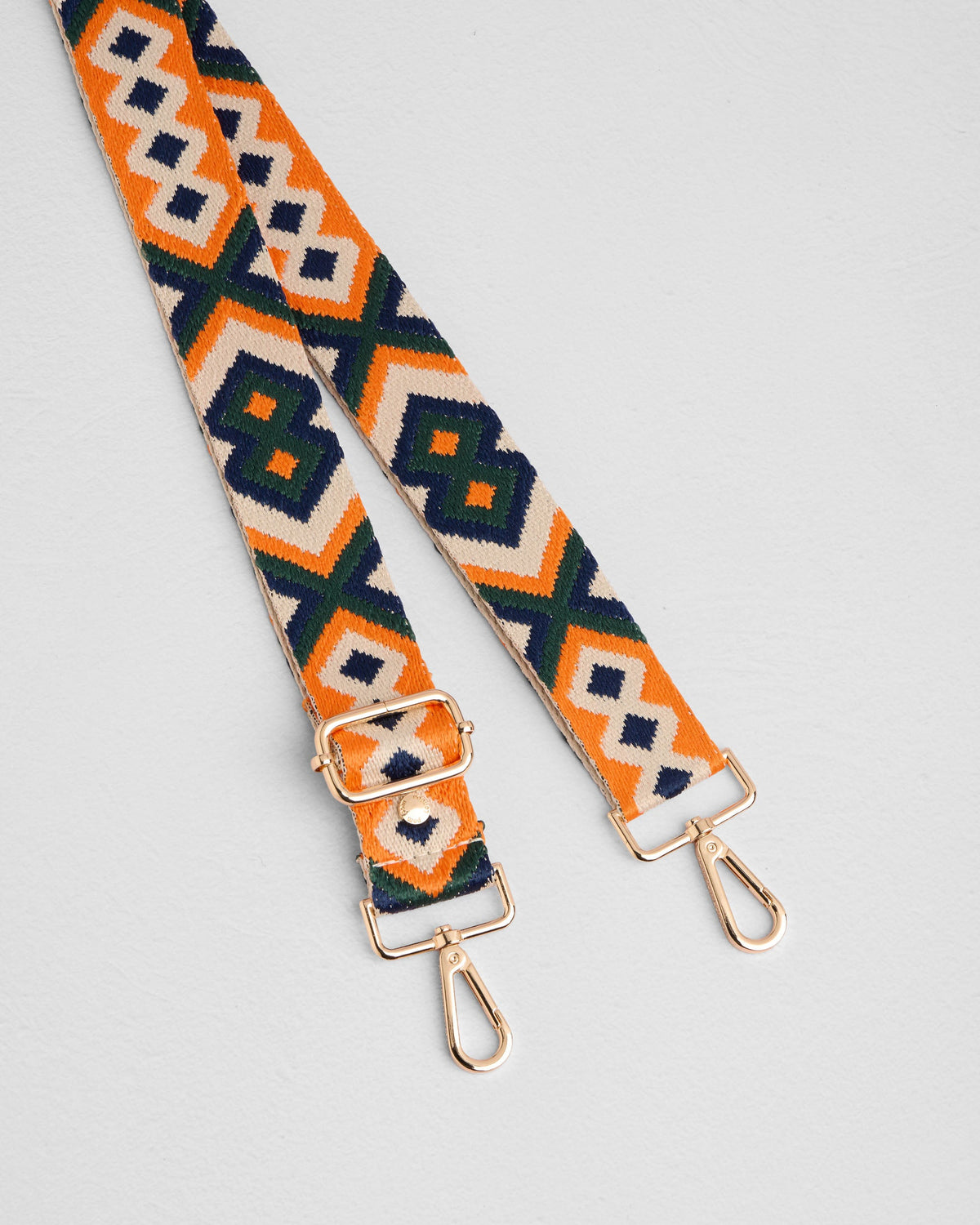 Strap Orange & Green Embroidered