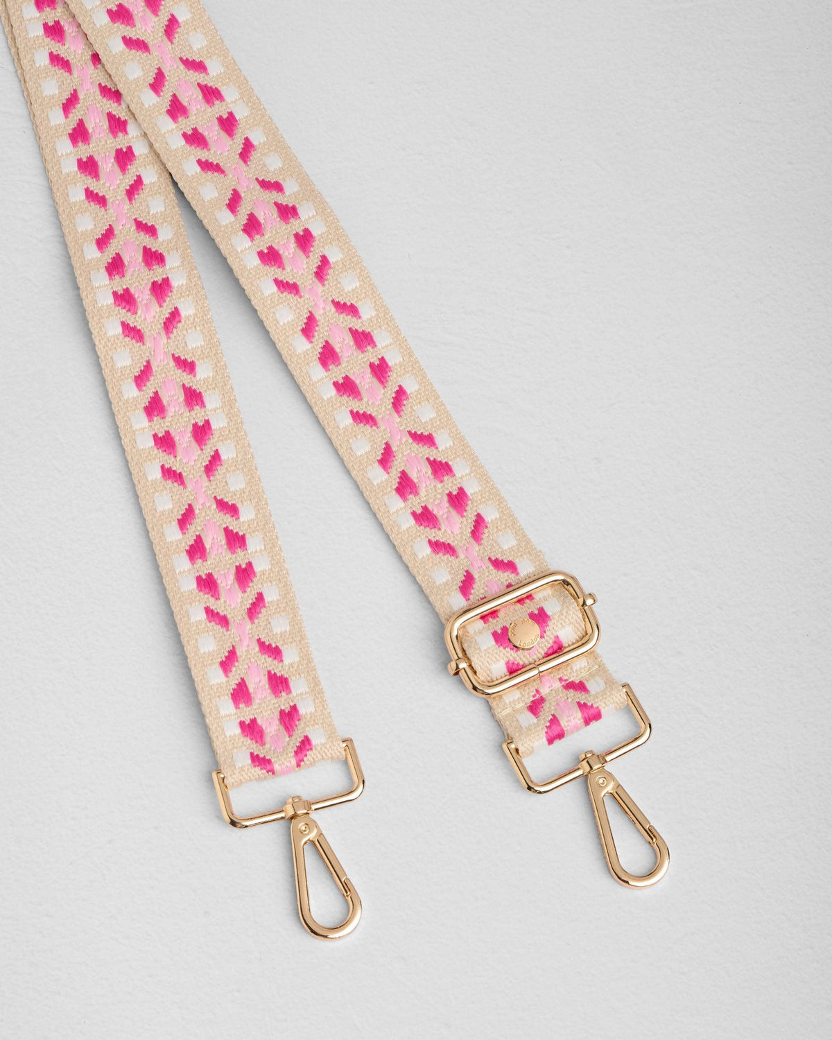 Strap Pink & White Stitched
