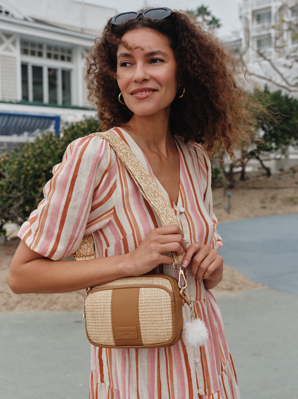 Original Raffia & Leather Bag Maple