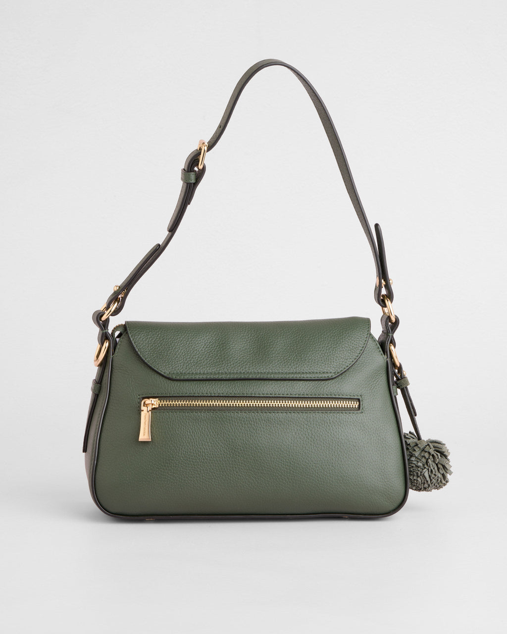 Pom Pom London Sunbury Mini Bag Suede & Leather Bag Herb Green