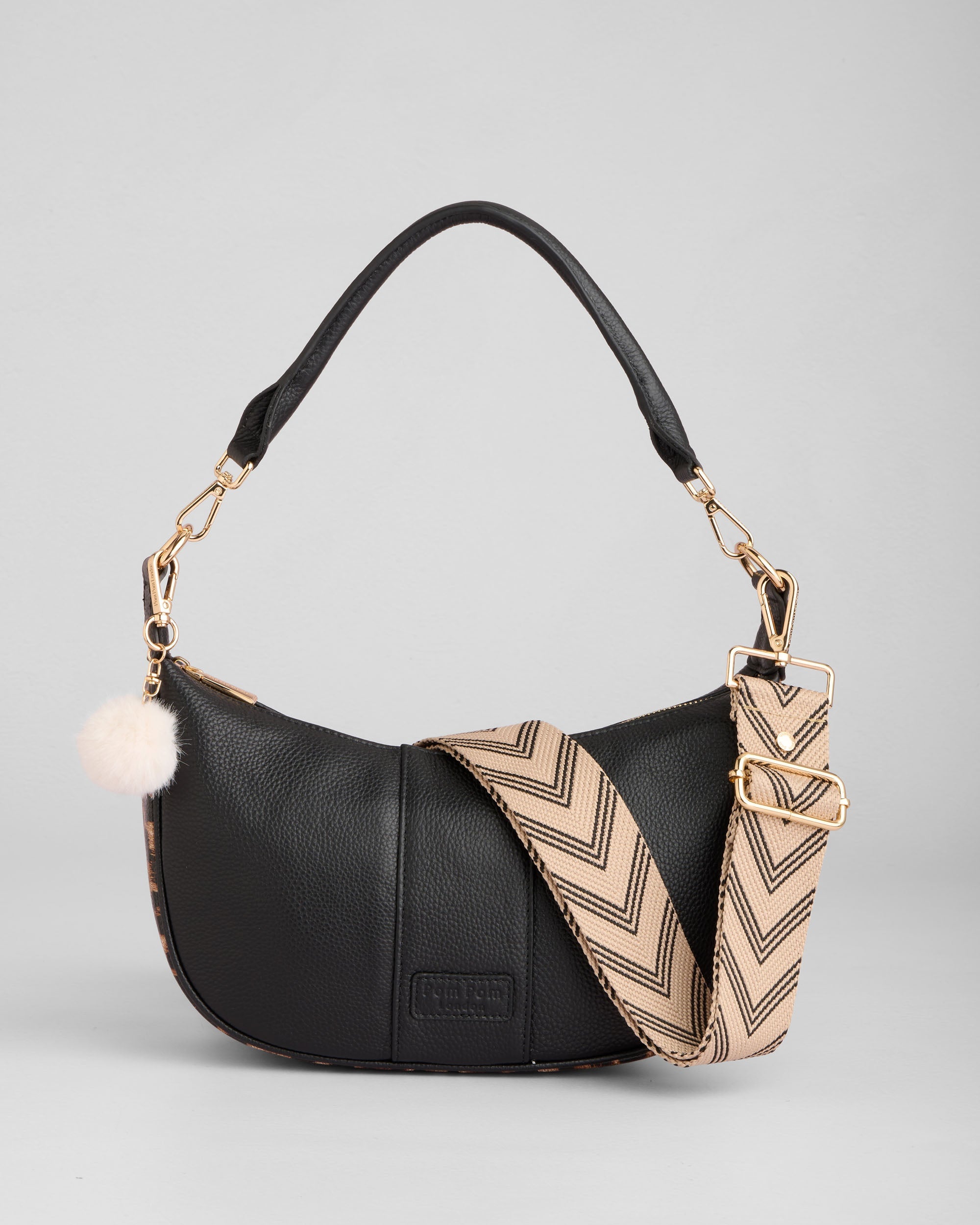 Sutton Sling Bag Leopard Print Black