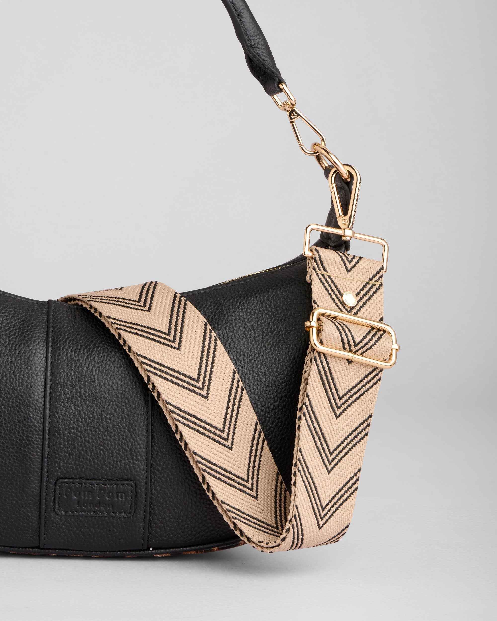 Sutton Sling Bag Leopard Print Black