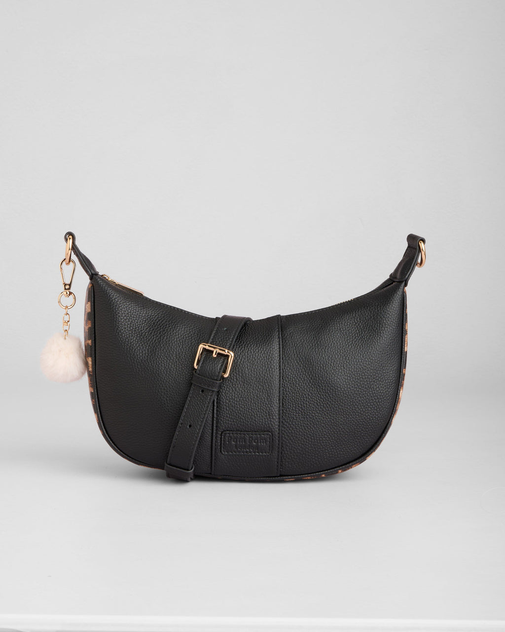 Sutton Sling Bag Leopard Print Black