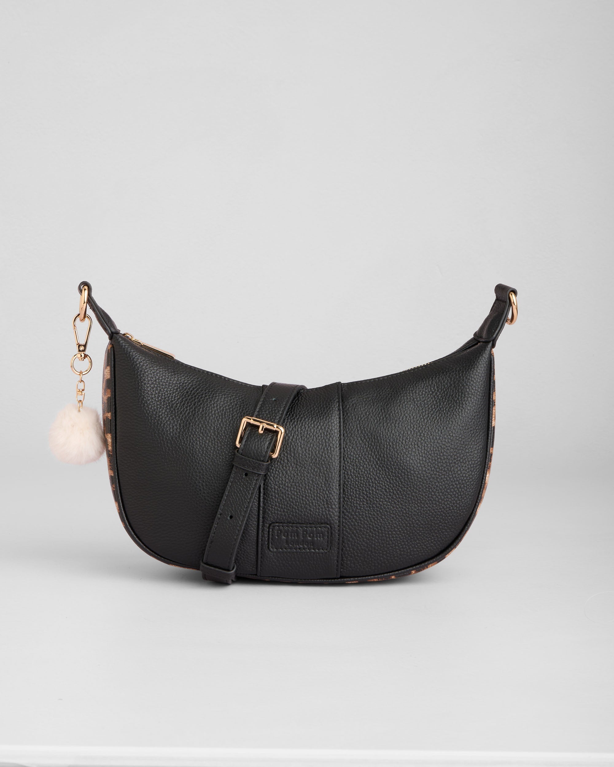 Sutton Sling Bag Leopard Print Black