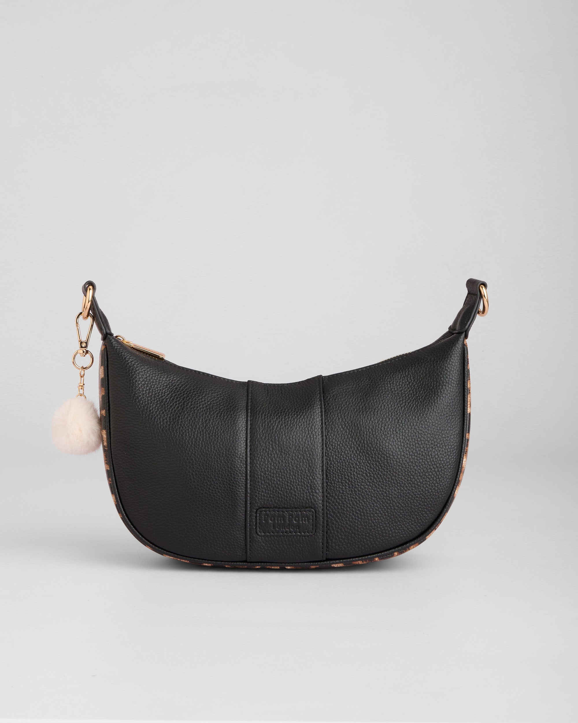 Sutton Sling Bag Leopard Print Black